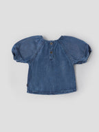 Popees Floral Embroidered Denim Top (3–36 Months)for Girls