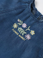 Popees Floral Embroidered Denim Top (3–36 Months)for Girls