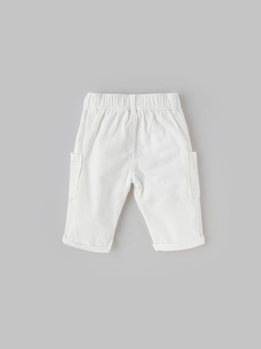 Popees Soft & Stylish Ribbed Corduroy Cargo Pants with Elastic Waist (3-24 Months)for Baby Girls