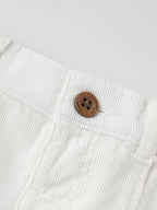 Popees Soft & Stylish Ribbed Corduroy Cargo Pants with Elastic Waist (3-24 Months)for Baby Girls