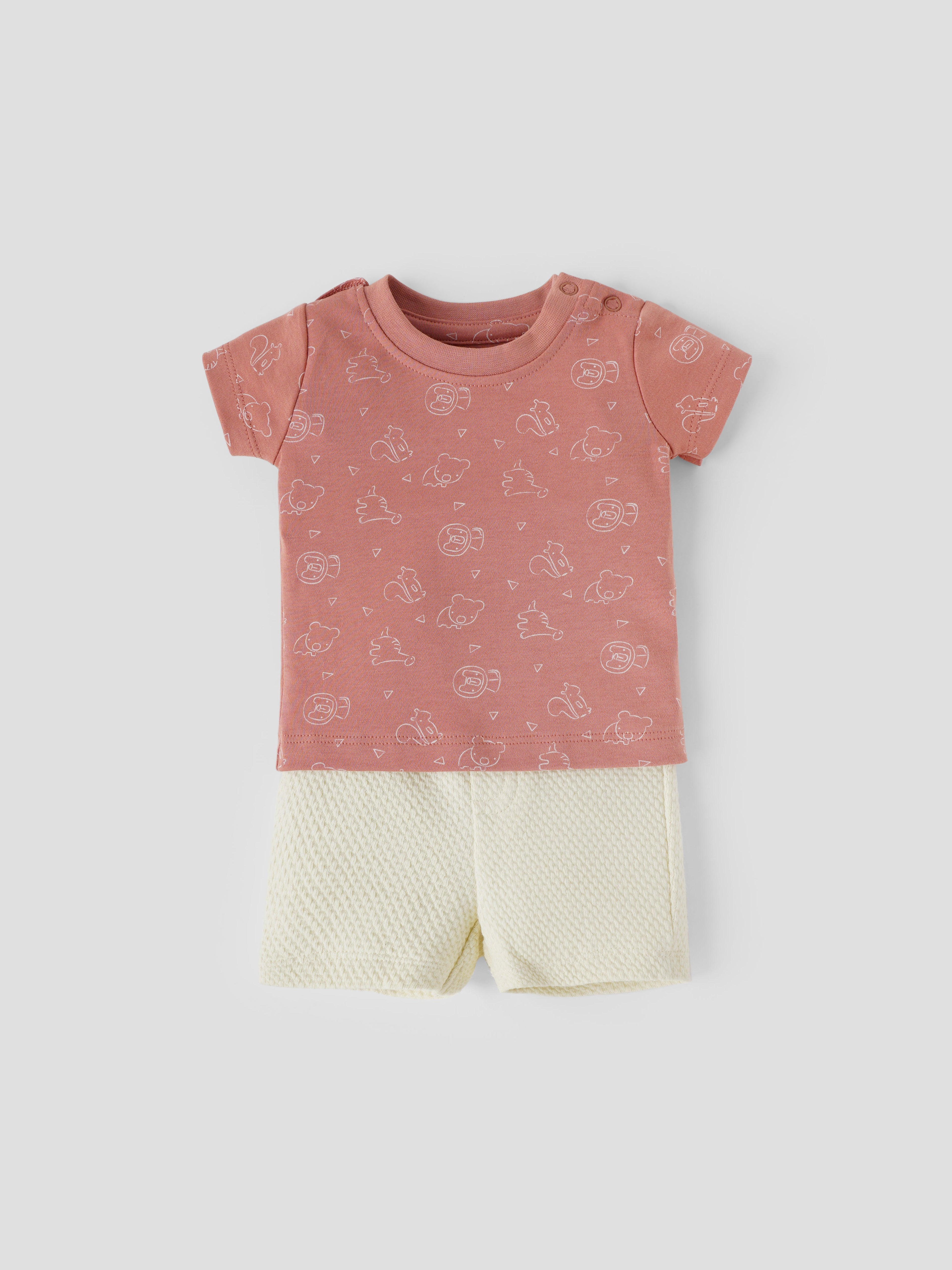 Popees Cotton Co-ord Set for Baby Boys (0–9 Months) – Comfy & Cute Outfit