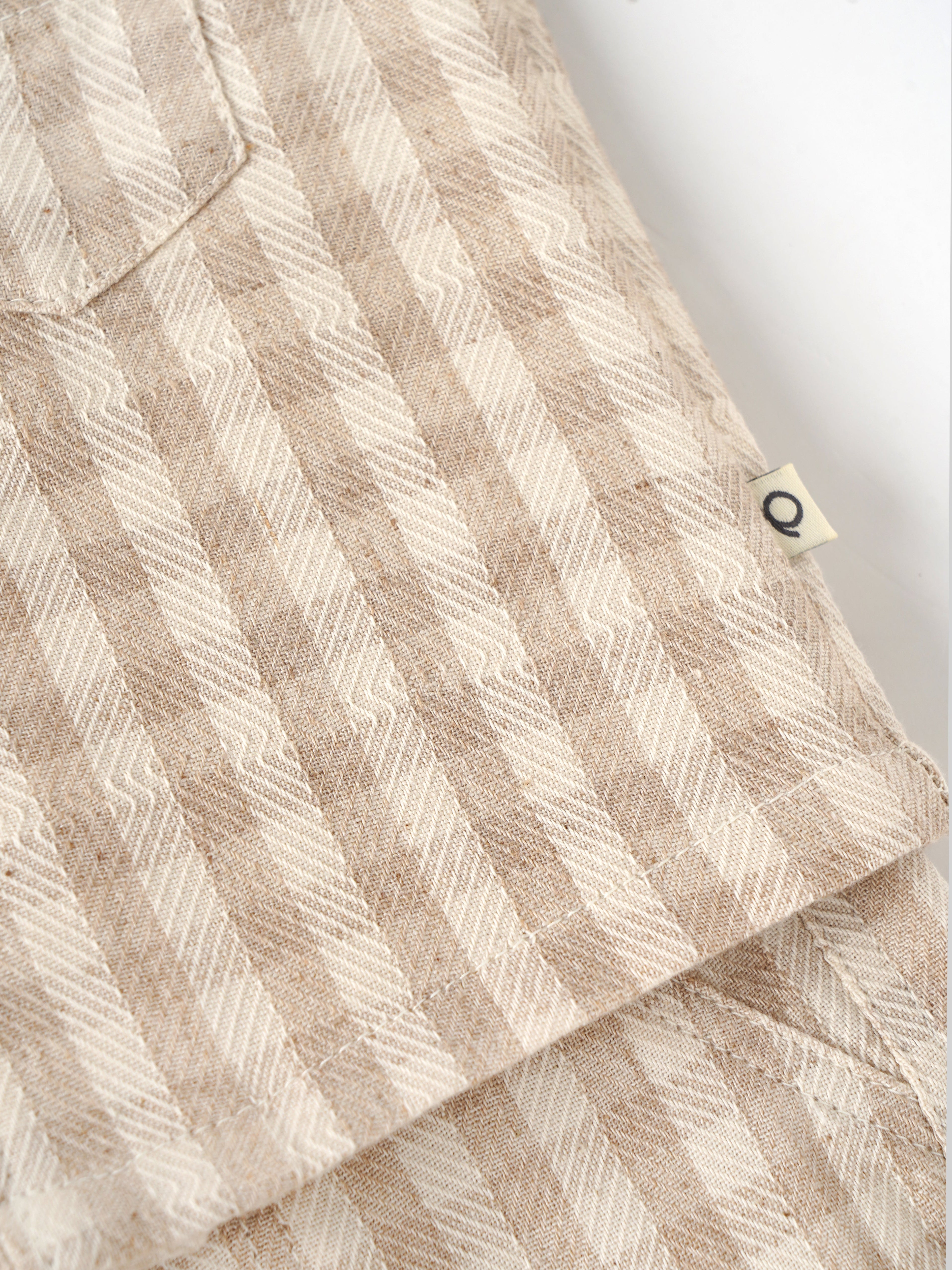 Popees Baby Boys Cotton Check Shirt & Shorts Set| Beige| Newborn To 9 Months