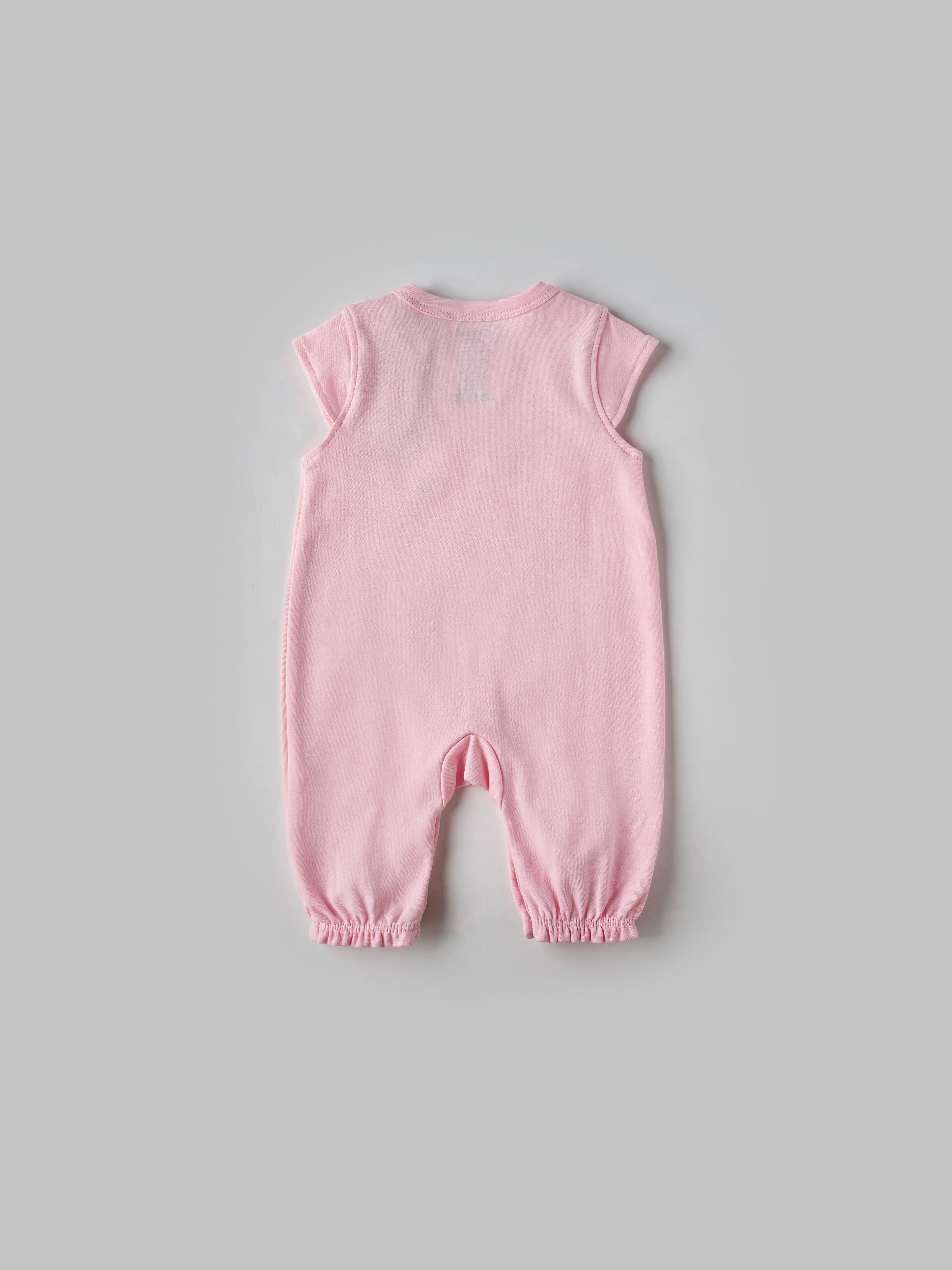 Popees Bunny Printed Short Sleeve Romper for (0-6 Months) Newborn Girls