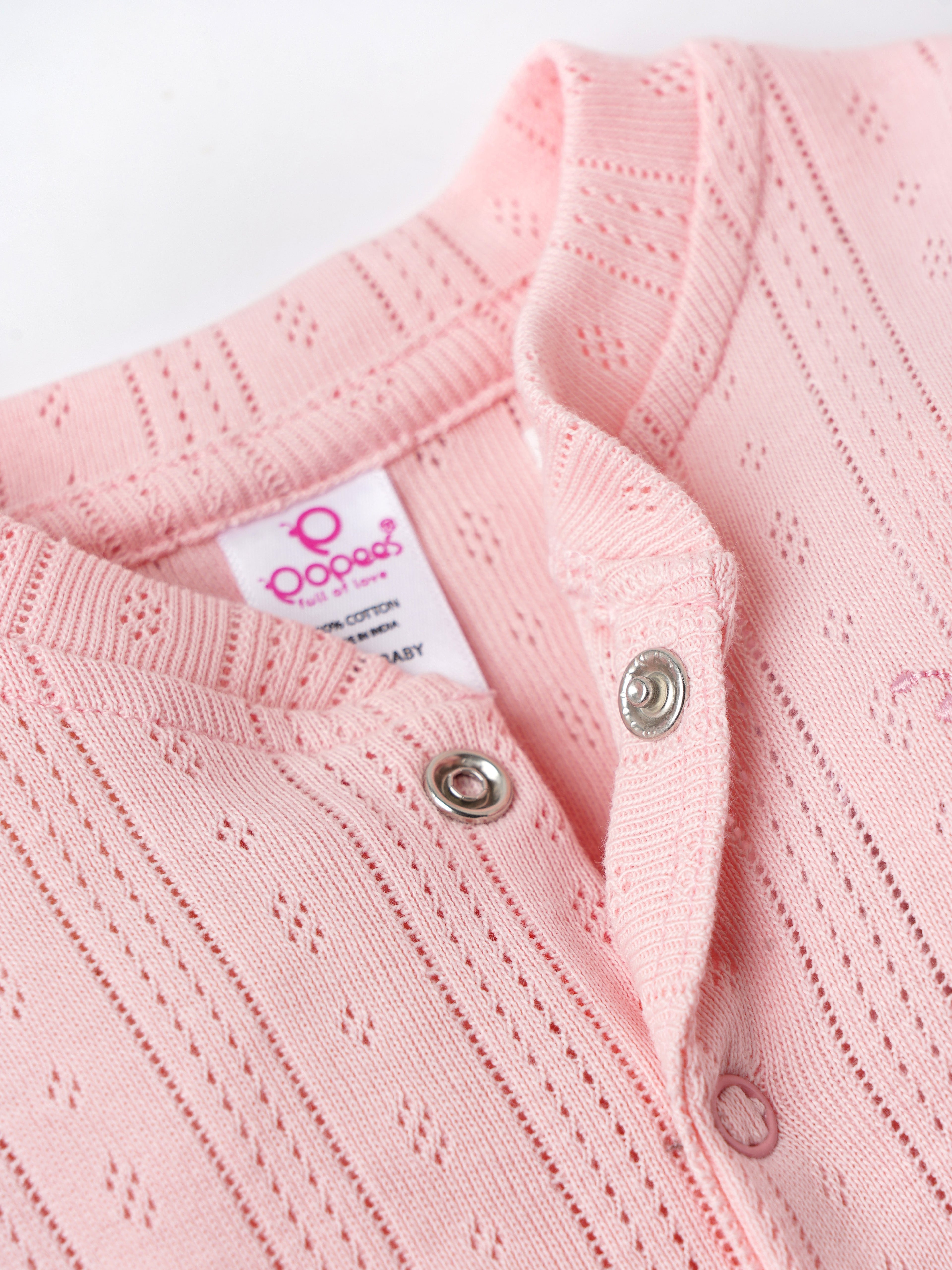 Popees Full Sleeved Cotton Romper for Newborns (0–3 Months) – Comfy & Cute Baby Wear