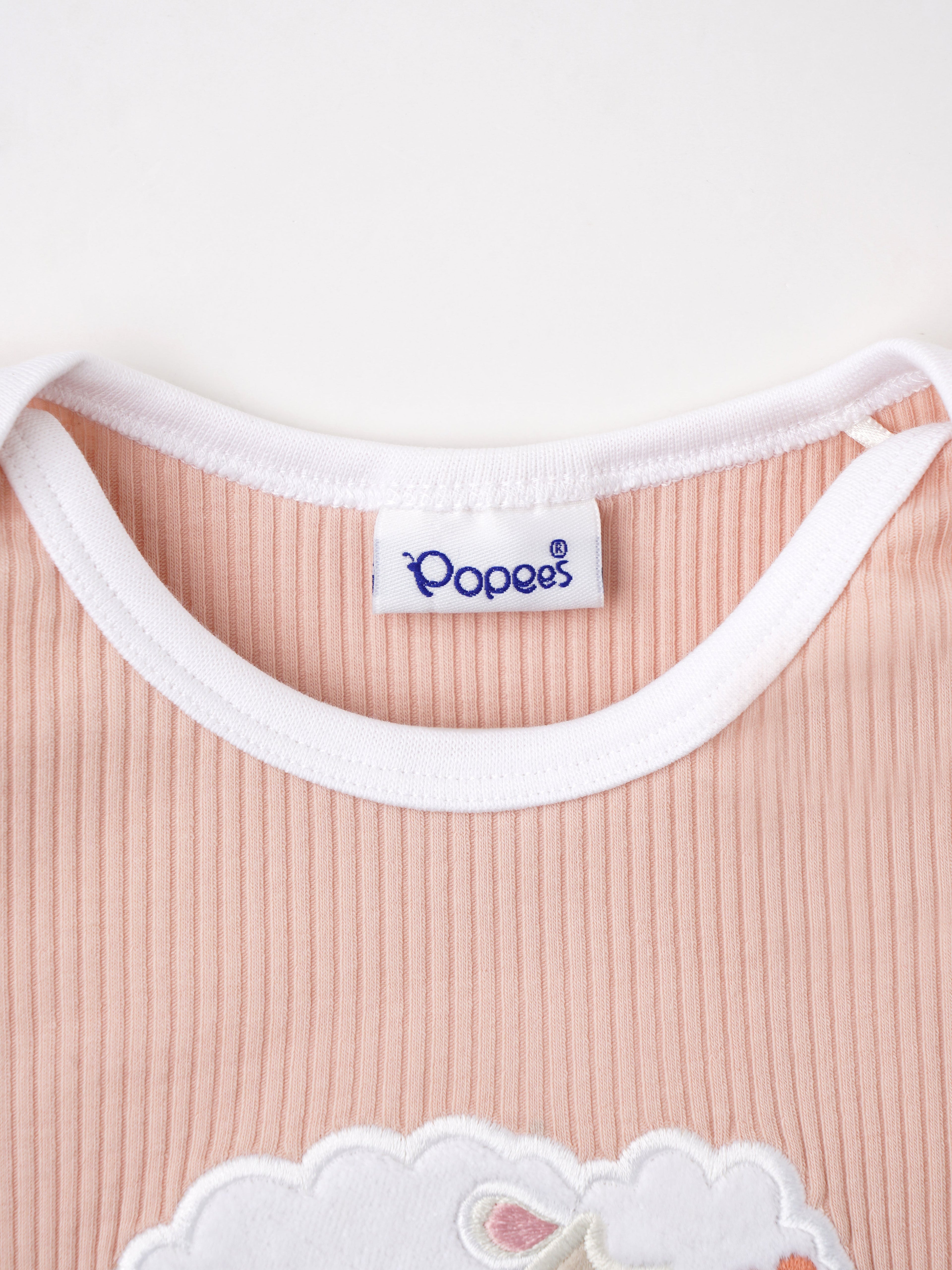 Popees Chest Printed Romper (0–6 Months) For Newborn Babies