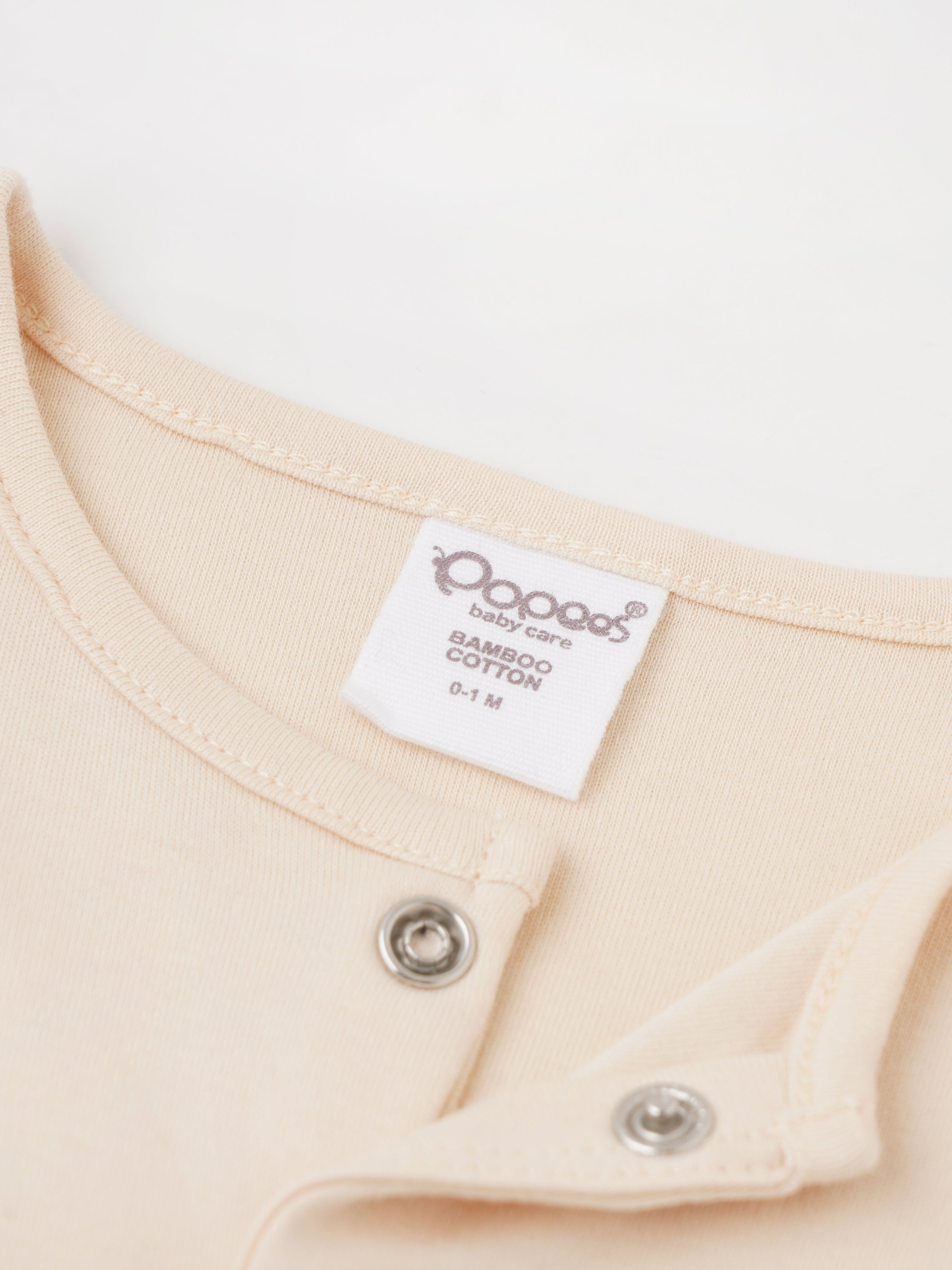 Popees Unisex Full-Sleeve Front Open Sleepsuit (0-6 Months) Made of Organic Bamboo Cotton Fabric