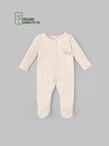 Popees Unisex Full-Sleeve Front Open Sleepsuit (0-6 Months) Made of Organic Bamboo Cotton Fabric
