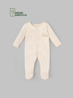 Popees Unisex Full-Sleeve Front Open Sleepsuit (0-6 Months) Made of Organic Bamboo Cotton Fabric