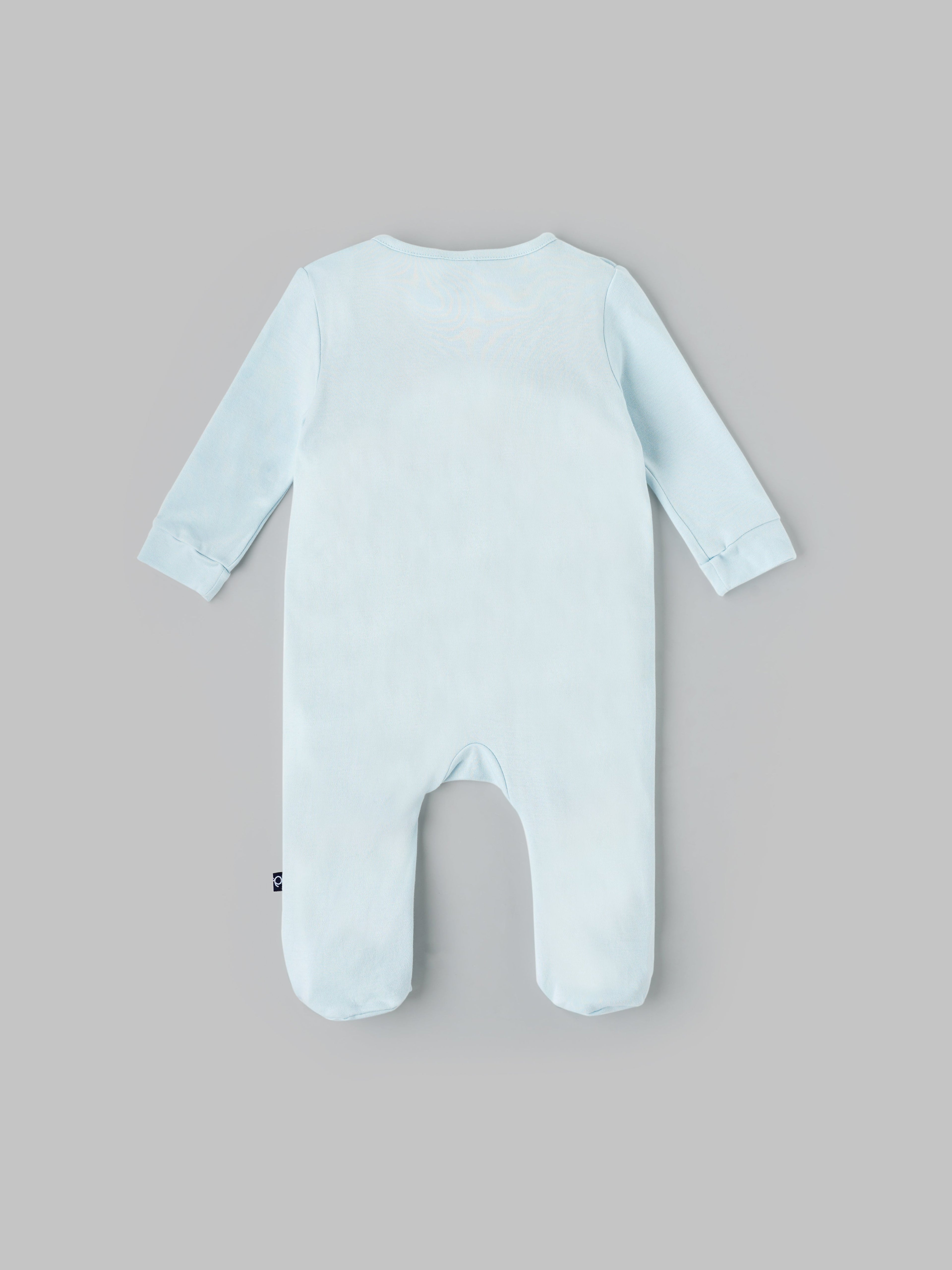 Popees Unisex Full-Sleeve Front Open Sleepsuit (0-9 Months) Made of Organic Bamboo Cotton Fabric