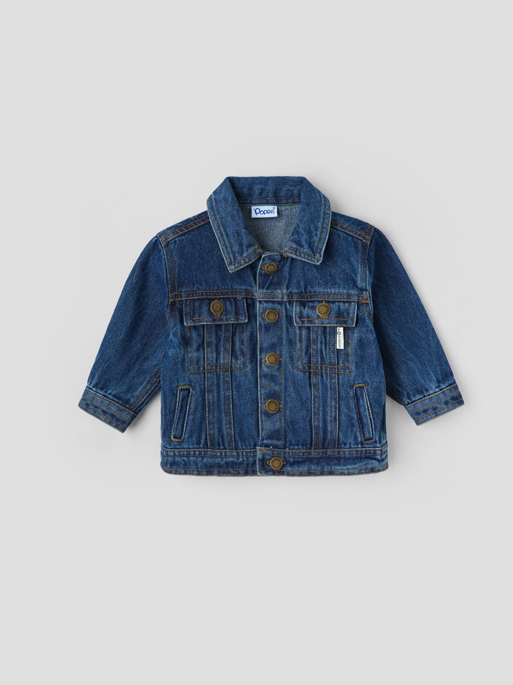 Popees Classic Blue Jean Jacket with Contrast Stitching (1-4 Years)for Baby Boys
