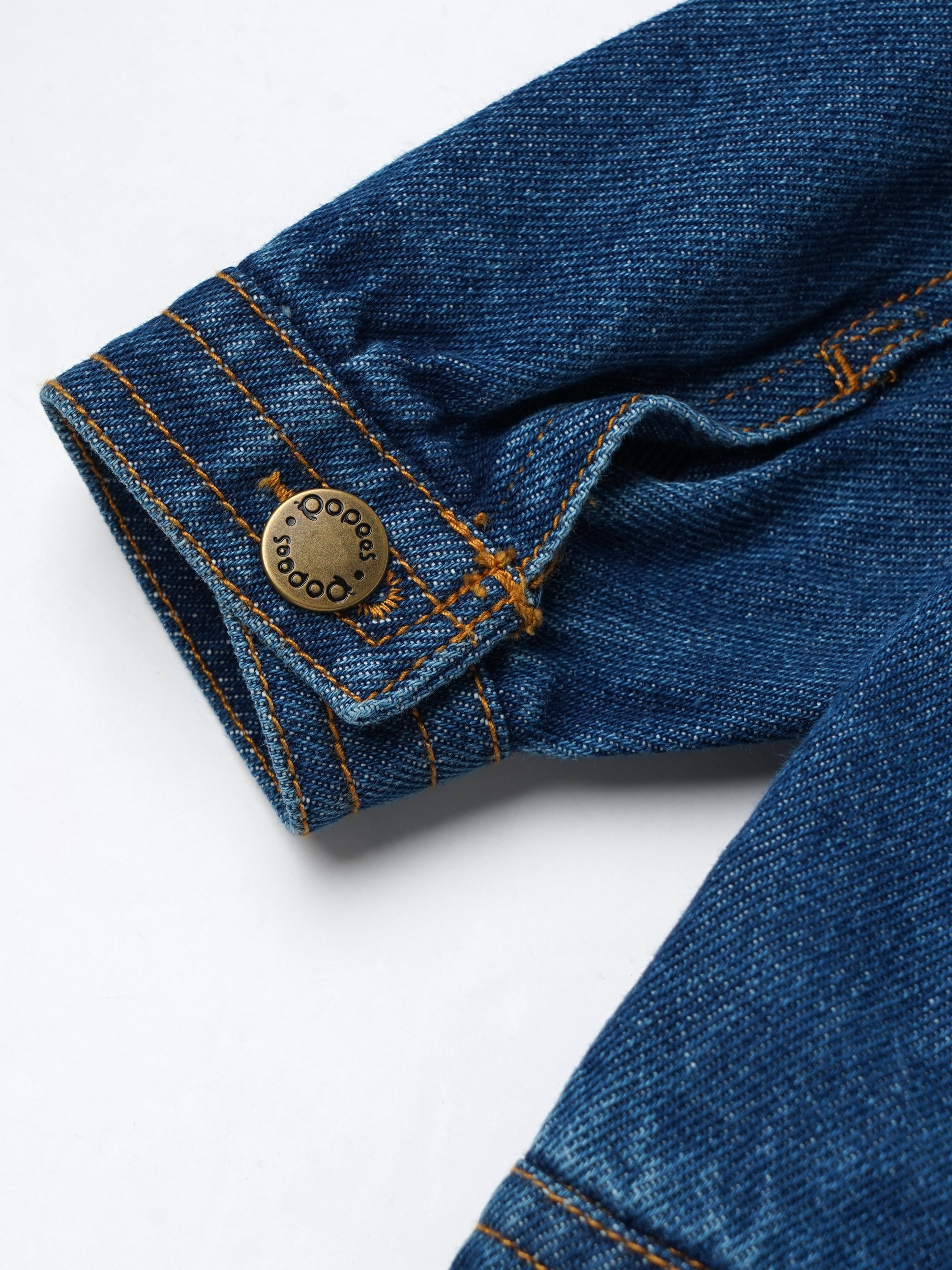 Popees Classic Blue Jean Jacket with Contrast Stitching (1-4 Years)for Baby Boys