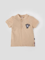 Popees Half Sleeve Polo T-shirt with Football Print (1–8 Years) for Boys