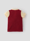 Mandarin Collar T-Shirt With Embroidery for Boys