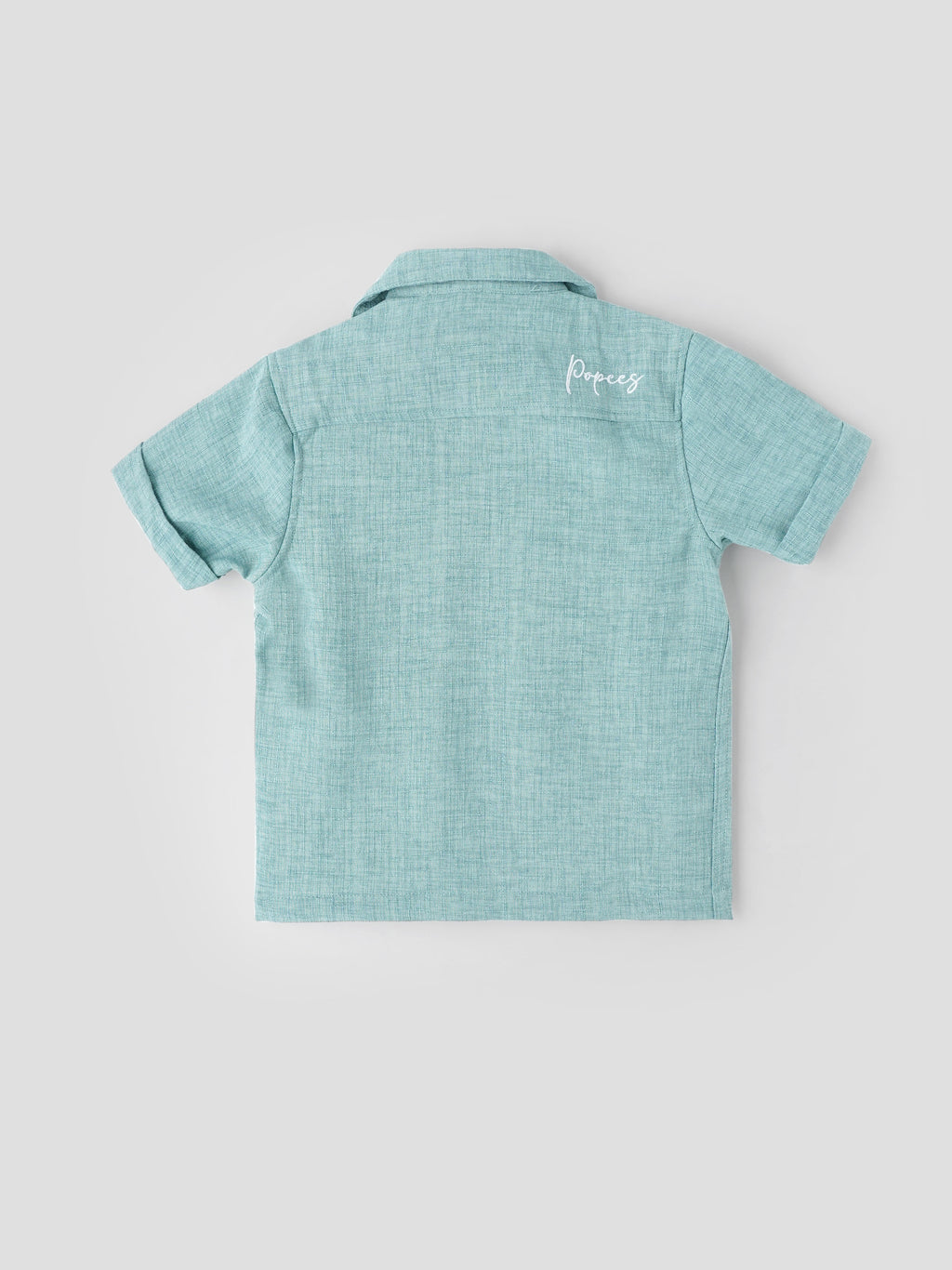 Popees Stylish Summer Shirt Cotton-Linen Feel with Wooden Buttons (1-6 Years)for Baby Boys