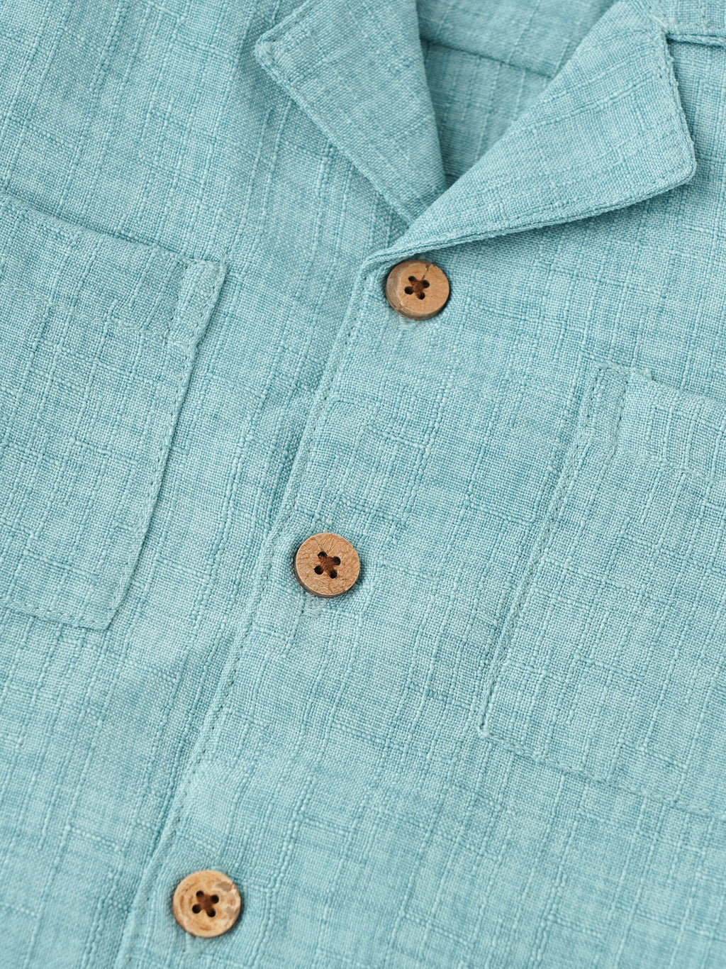 Popees Stylish Summer Shirt Cotton-Linen Feel with Wooden Buttons (1-6 Years)for Baby Boys