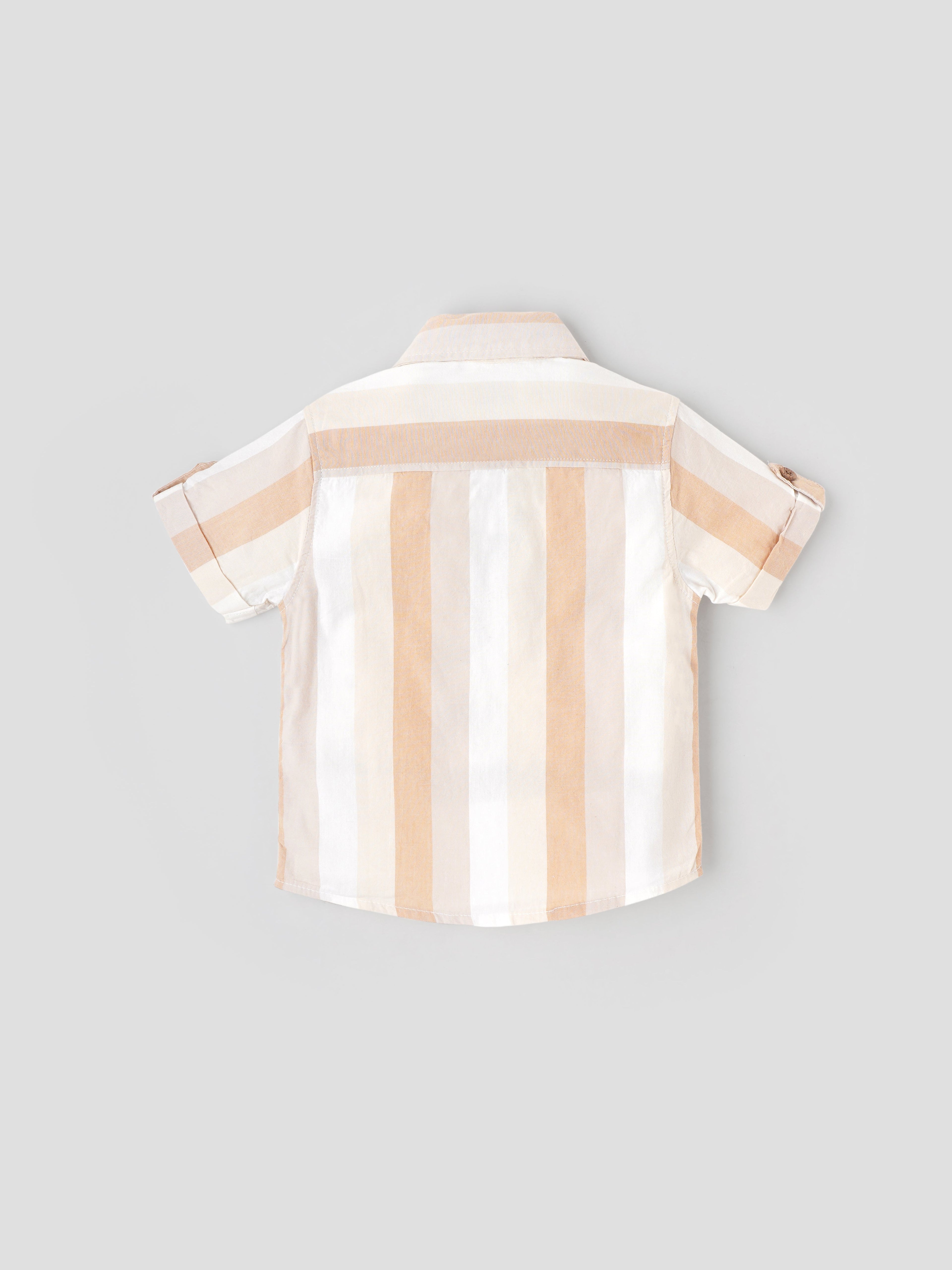 Popees Trendy Striped Cotton Shirt Lightweight & Comfy (1-4 Years) for Baby Boys