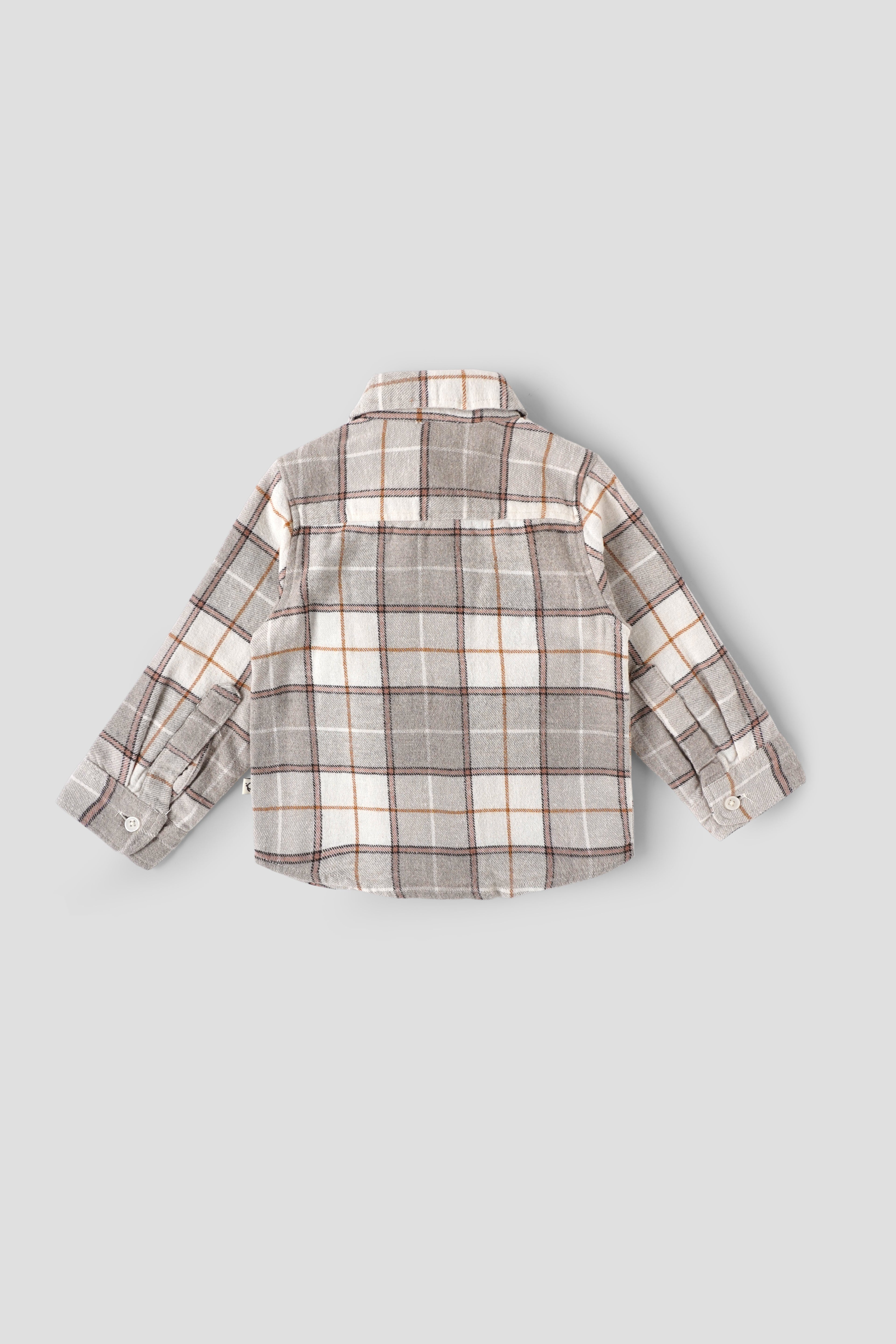 Popees Baby Boys Cotton Checked Shirt Full Sleeve Collared Casual Wear| 9 Months to 4 Years