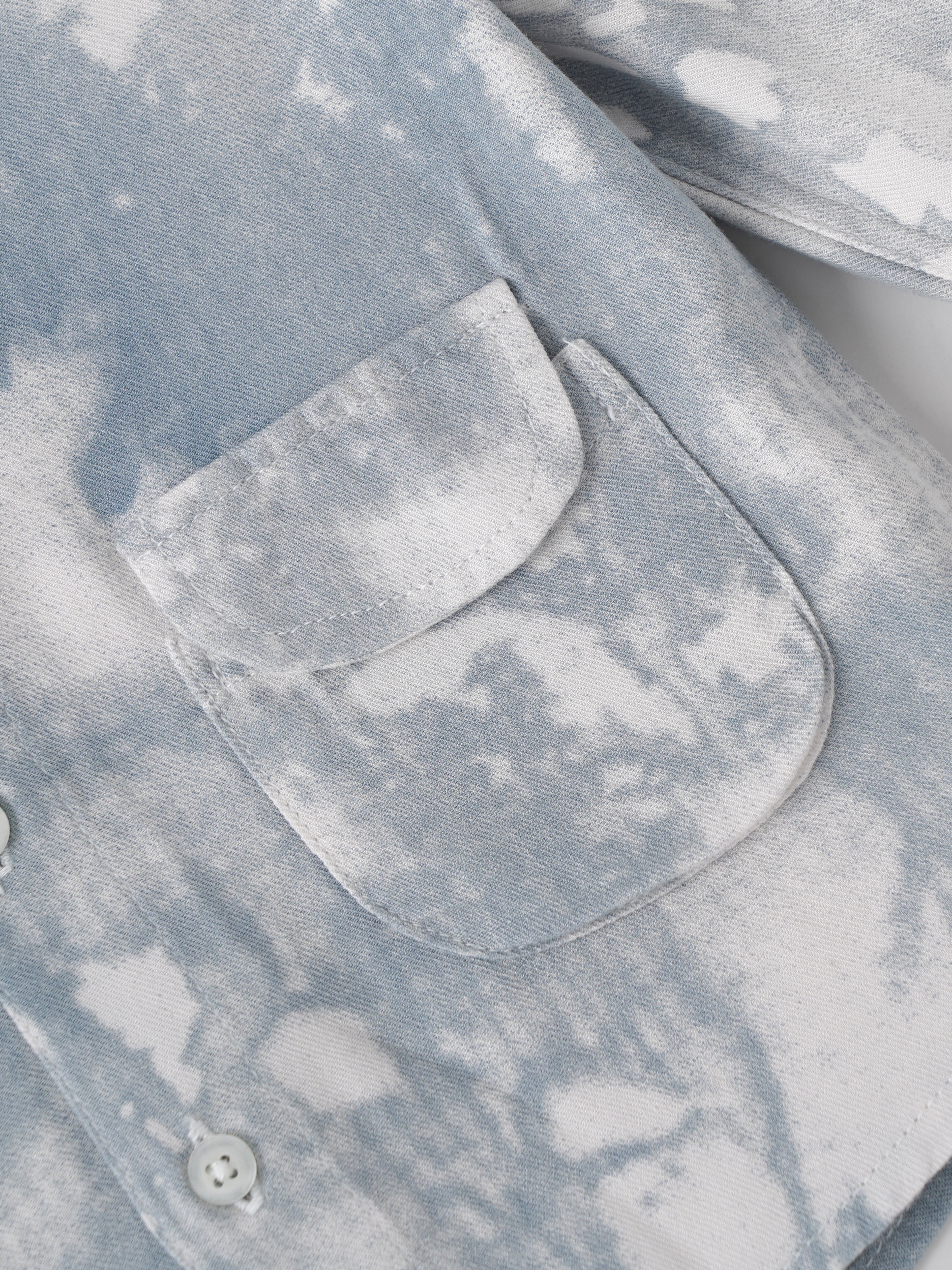 Popees Boys Full Sleeve Printed Shirt| Light Grey Abstract Design | Regular Fit | 9 Months to 4 Years