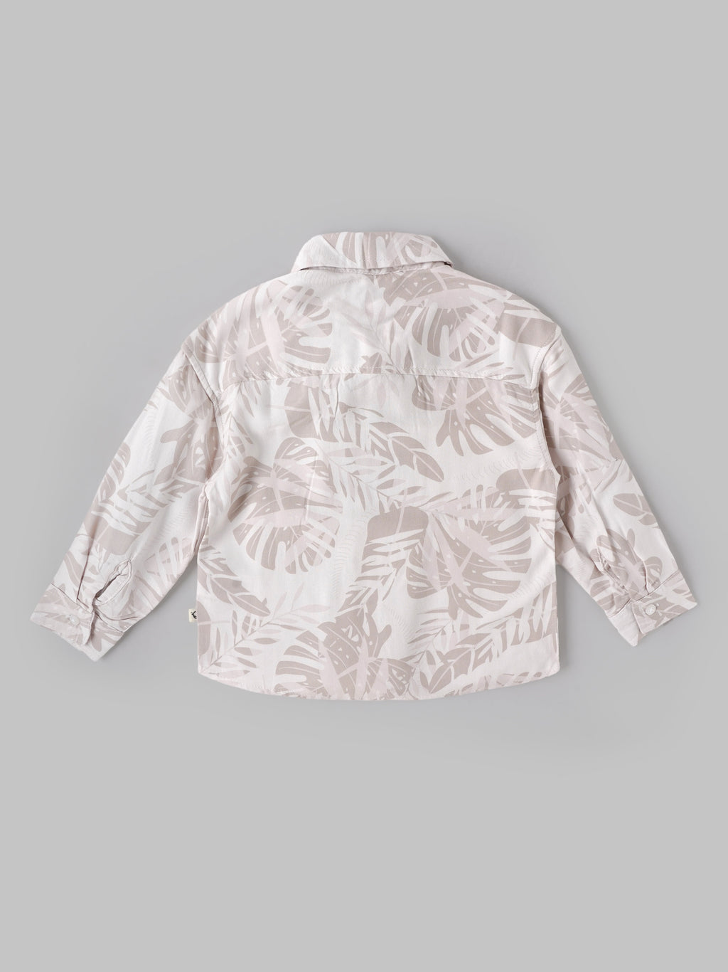 Popees Baby Boys Tropical Leaf Printed Cotton Shirt|Full Sleeve Button-Down Casual Wear with Chest Pocket |9 Months to 4 Years