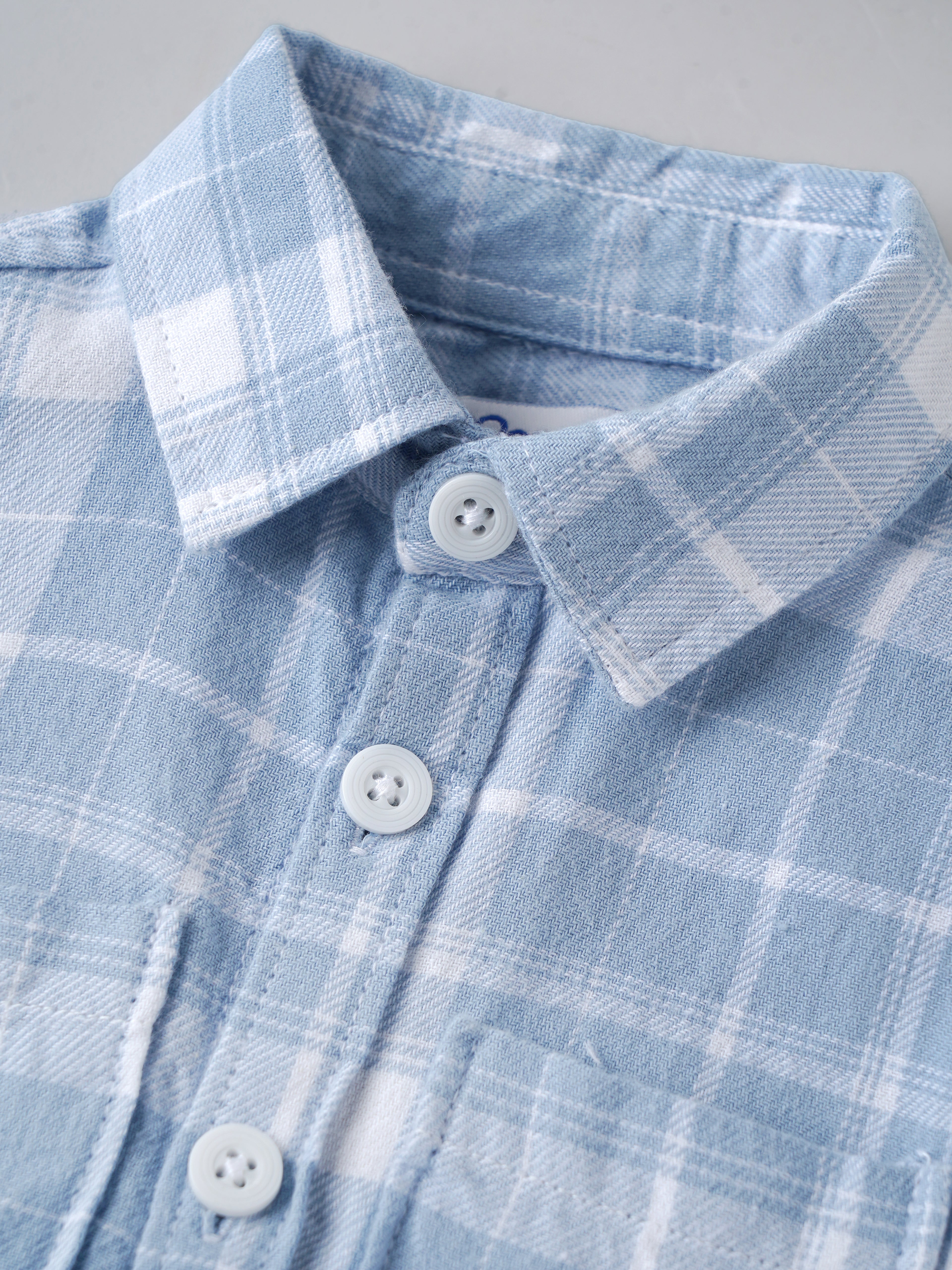 Popees Baby Boys Checked Cotton Shirt| Blue| 9 Months To 4 Years