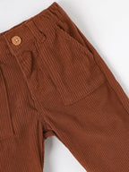 Popees Baby Boys Corduroy Pants| Brown| 9 Months To 4 Years