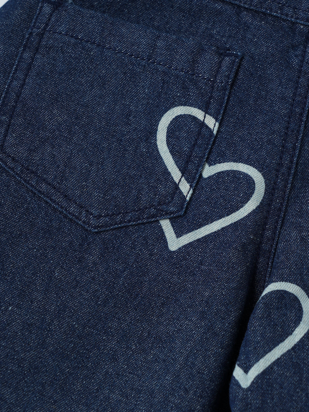 Popees Baby Girls Printed Denim Shorts| Blue| 9 Months to 4 Years