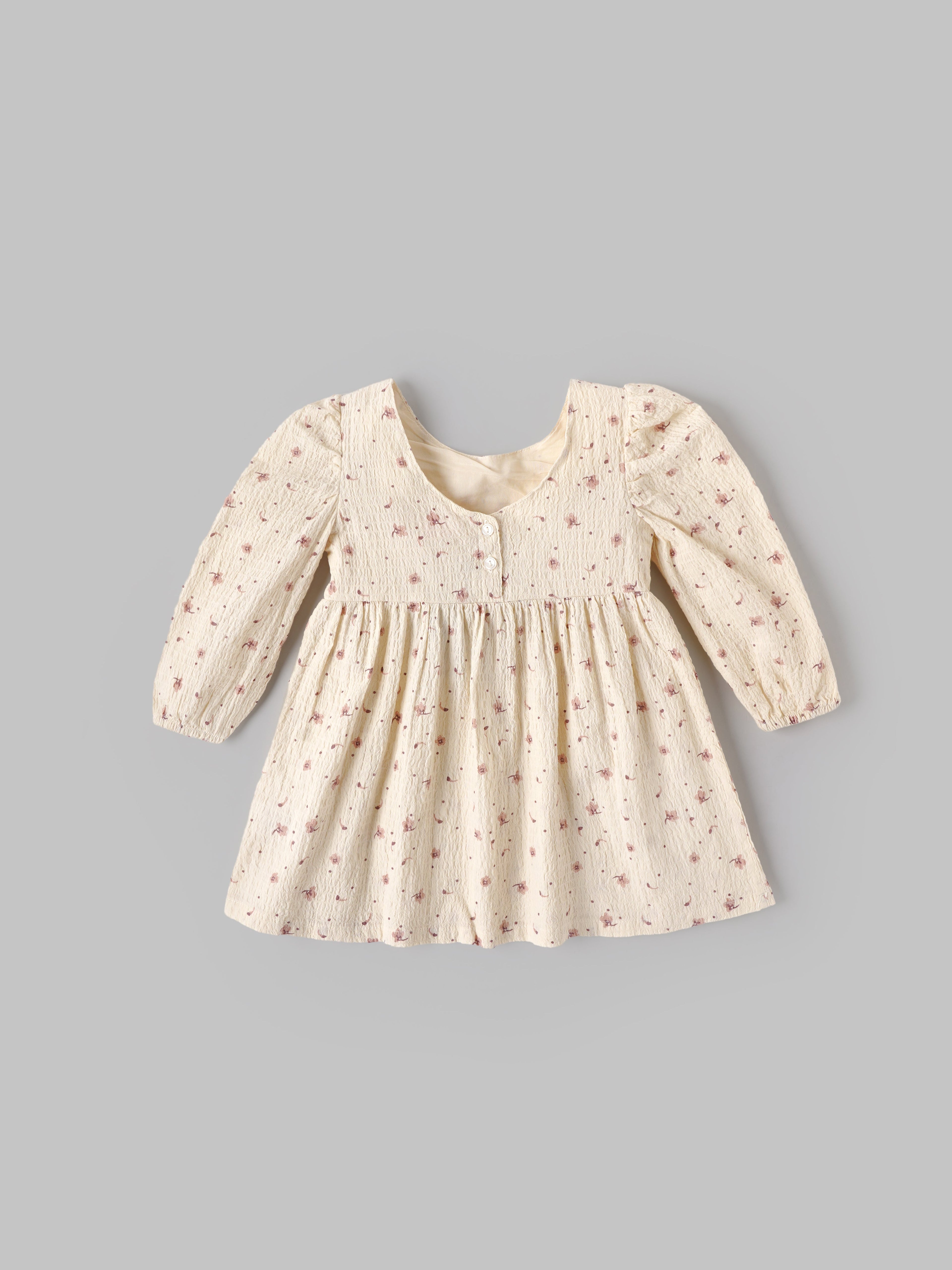 Popees Baby Girls Floral Cotton Long Sleeve Dress (9M–4Y) – Popees Baby Care