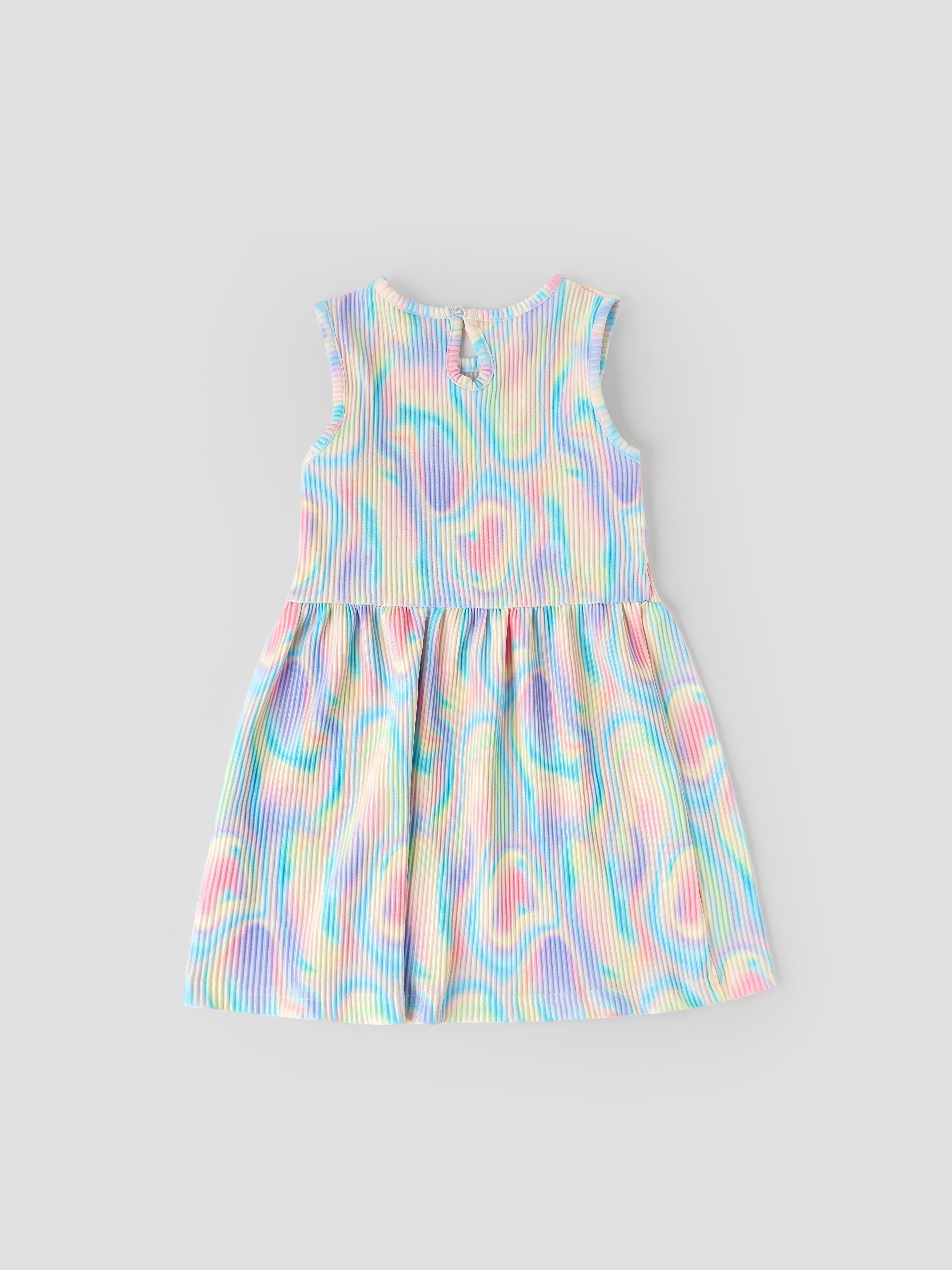 Popees Sleeveless Multicolor Printed Frock (1-6 Years) for Baby Girls