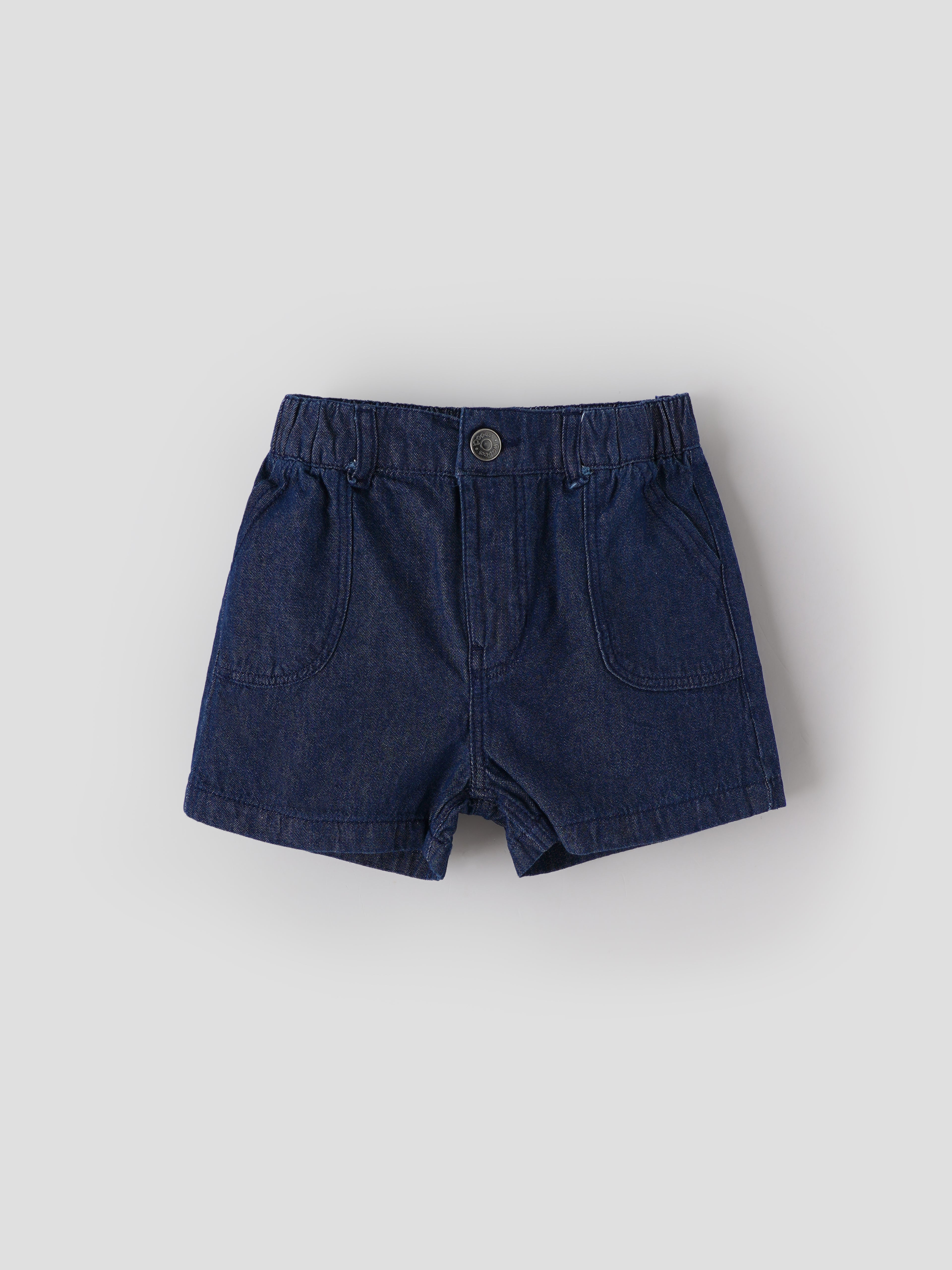 Popees Baby Girls Soft Denim Shorts | Blue | 9 Months to 4 Years