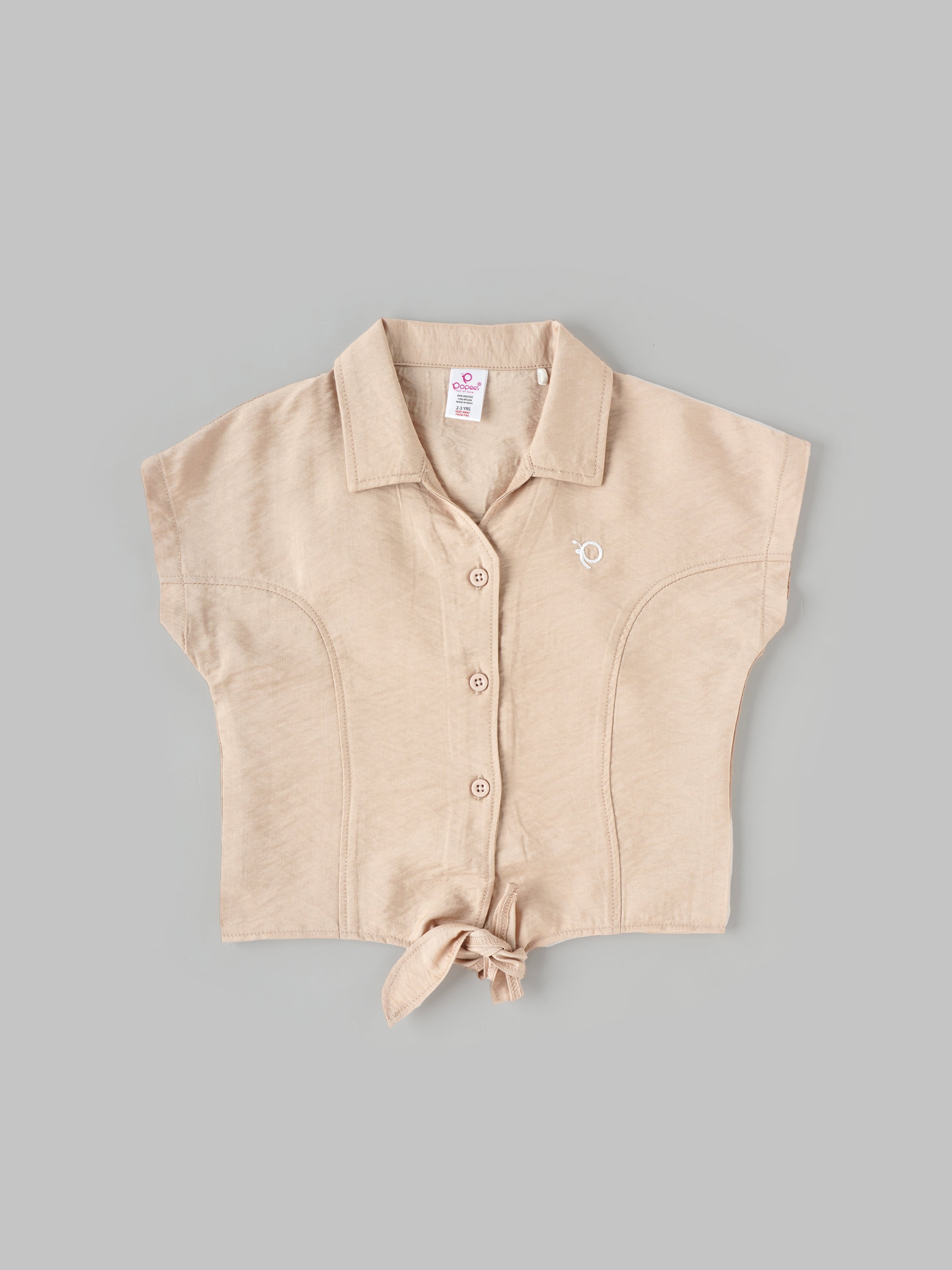 Popees Front-Open Collared Top (1–6 Years) – Lightweight & Comfortable Baby Girl Wear