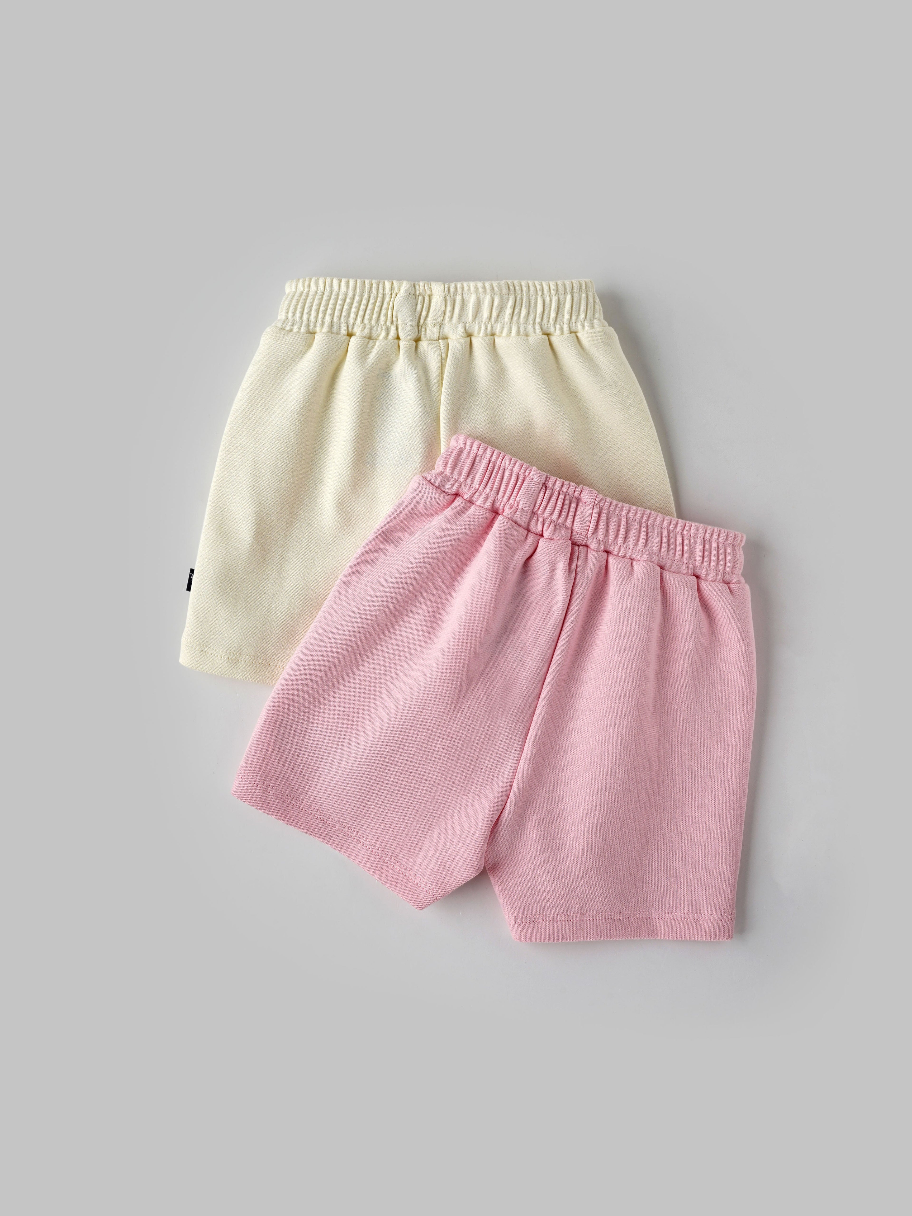 Popees Skin Friendly Shorts Combo for Girls (0-9 Months) - Pack of 2 (color may vary depending on availability)