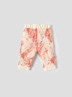 Popees Baby Boys Cotton Jogger Pants| Terracotta & Cream| 3-24 Months