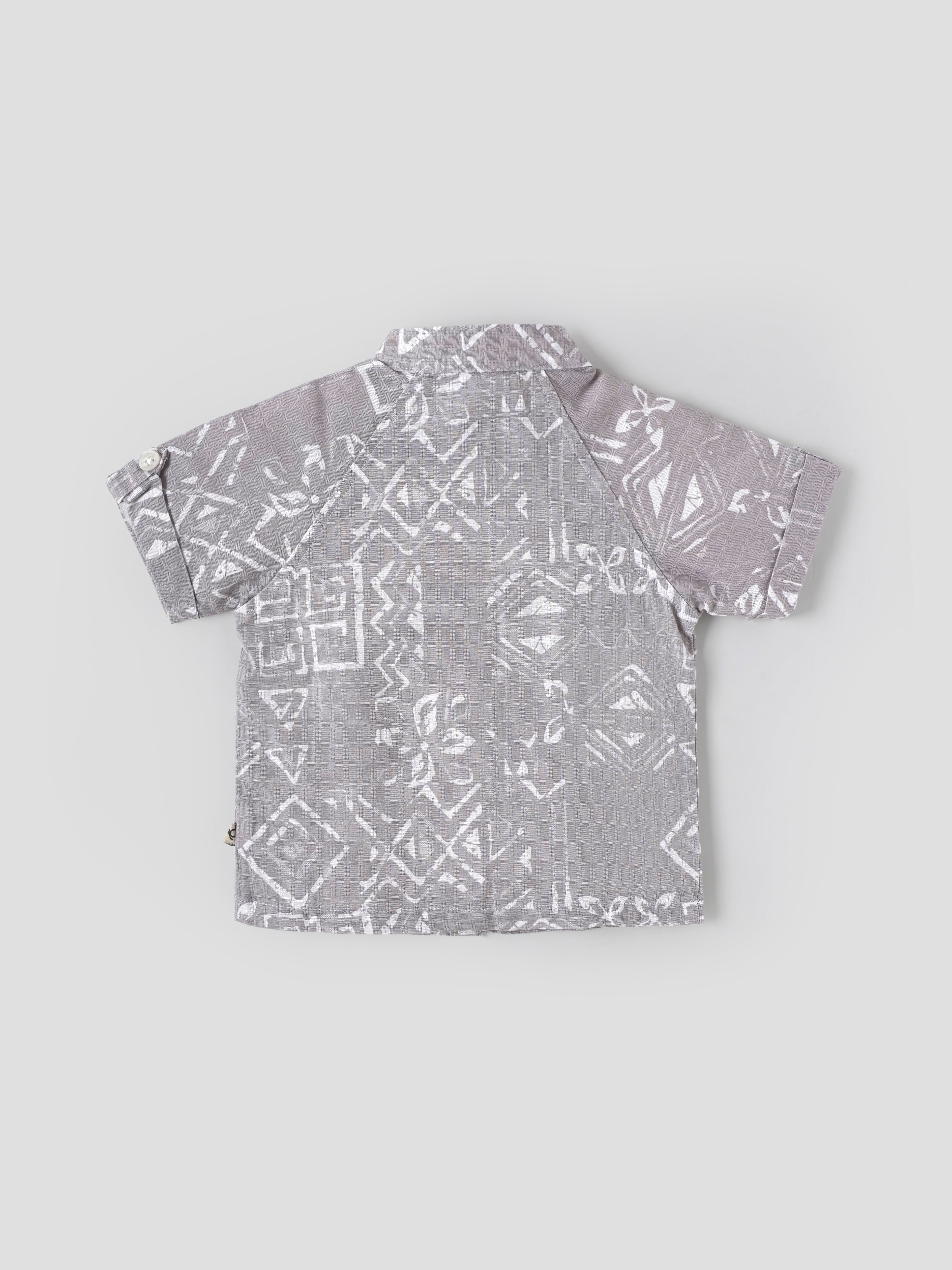 Popees Baby Boys Printed Cotton Shirt with Collar & Buttons| 3-36 Months