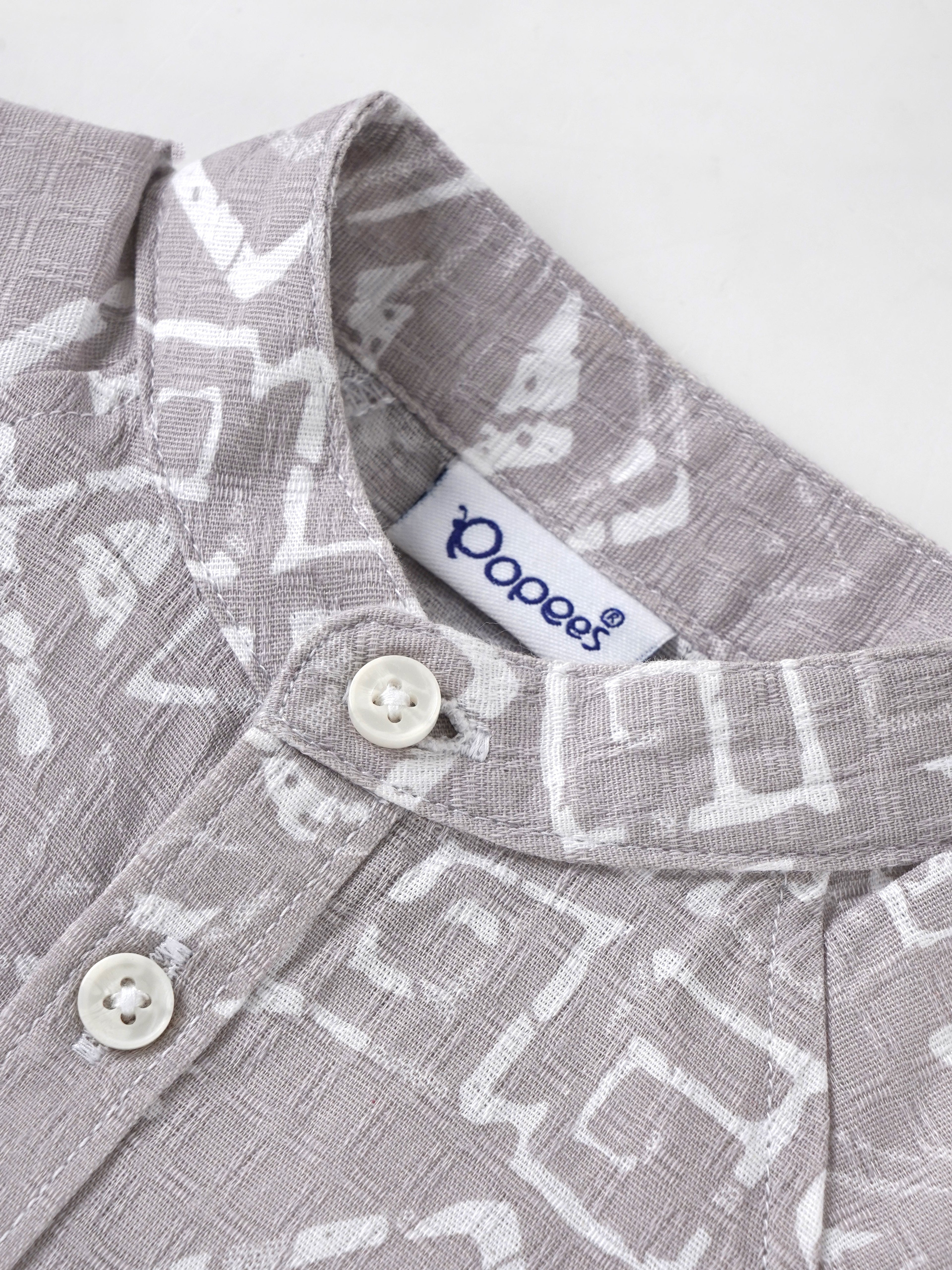 Popees Baby Boys Printed Cotton Shirt with Collar & Buttons| 3-36 Months