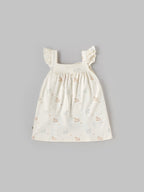 Popees Girls Sleeveless Front Open Dress (3-24 Months) Made of Organic Bamboo Cotton Fabric