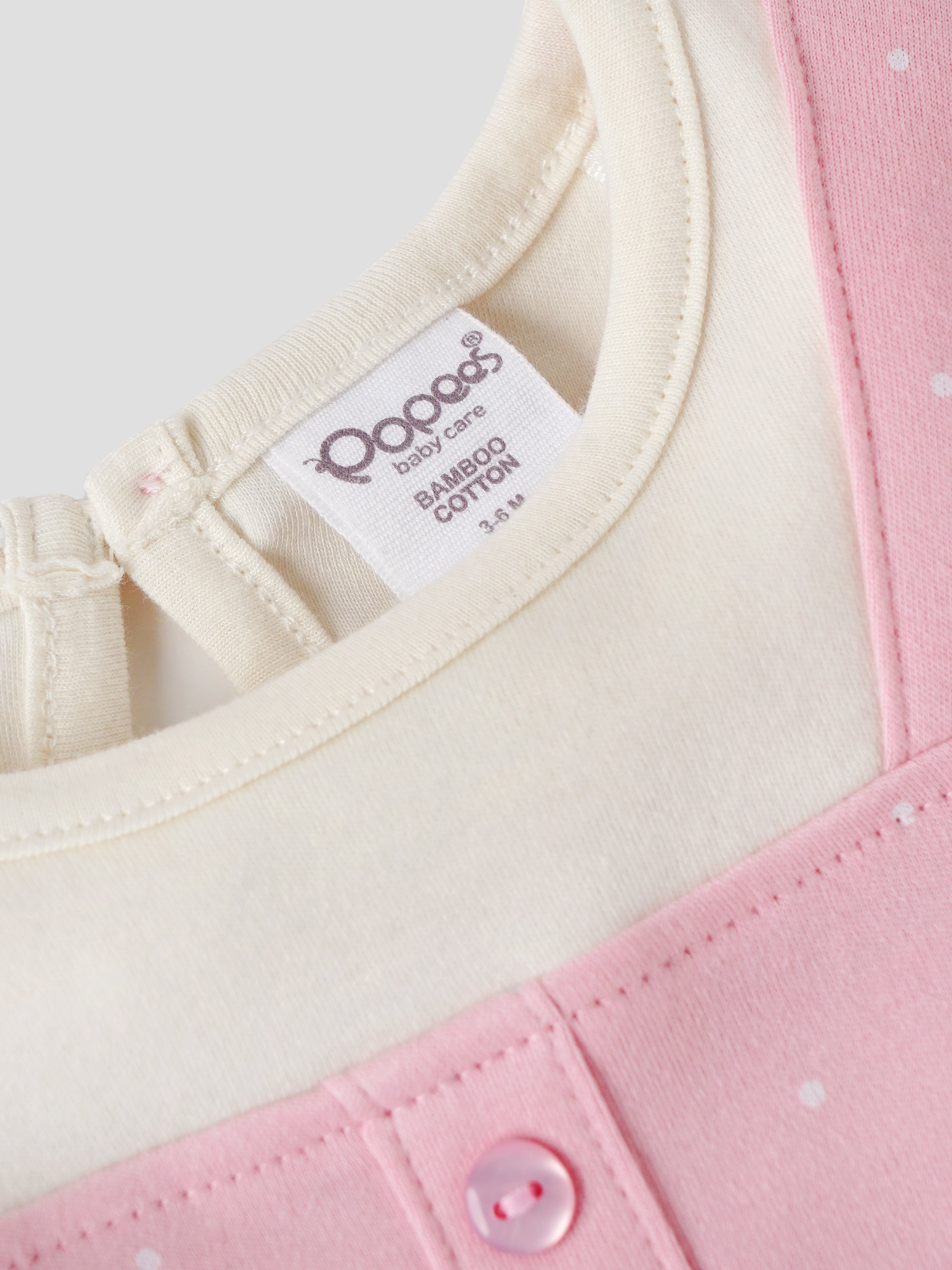 Popees Girls Half-Sleeve Back Open Dress (3-24 Months) Made of Organic Bamboo Cotton Fabric