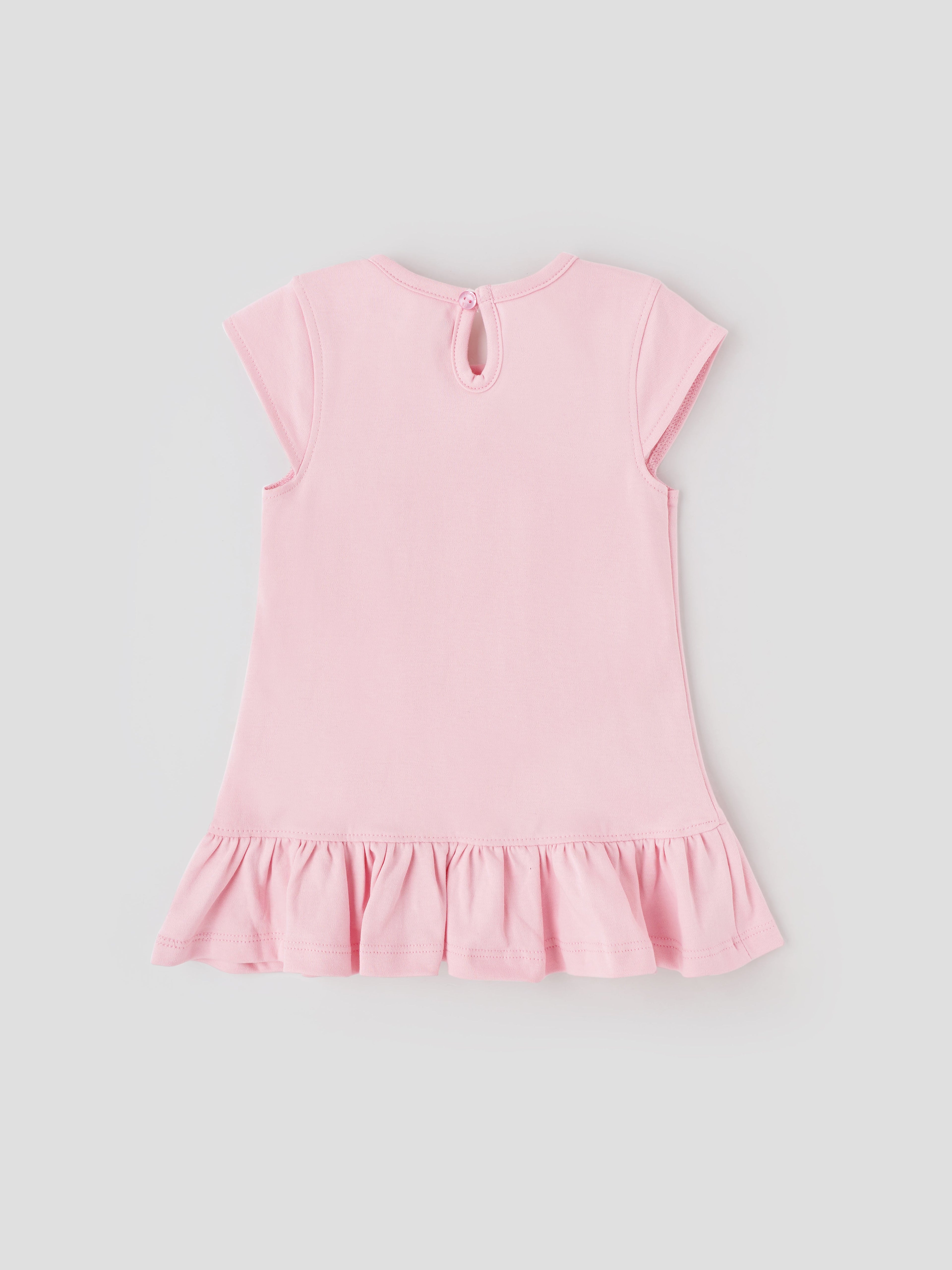 Popees Cute Bunny Design Cotton Dress (3–18 Months) for Baby Girls