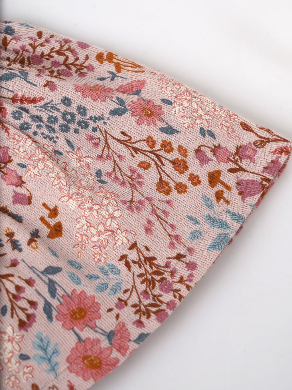 Popees Baby Girls Short Sleeve Floral Print Dress| Dusty Rose| 3-24 Months