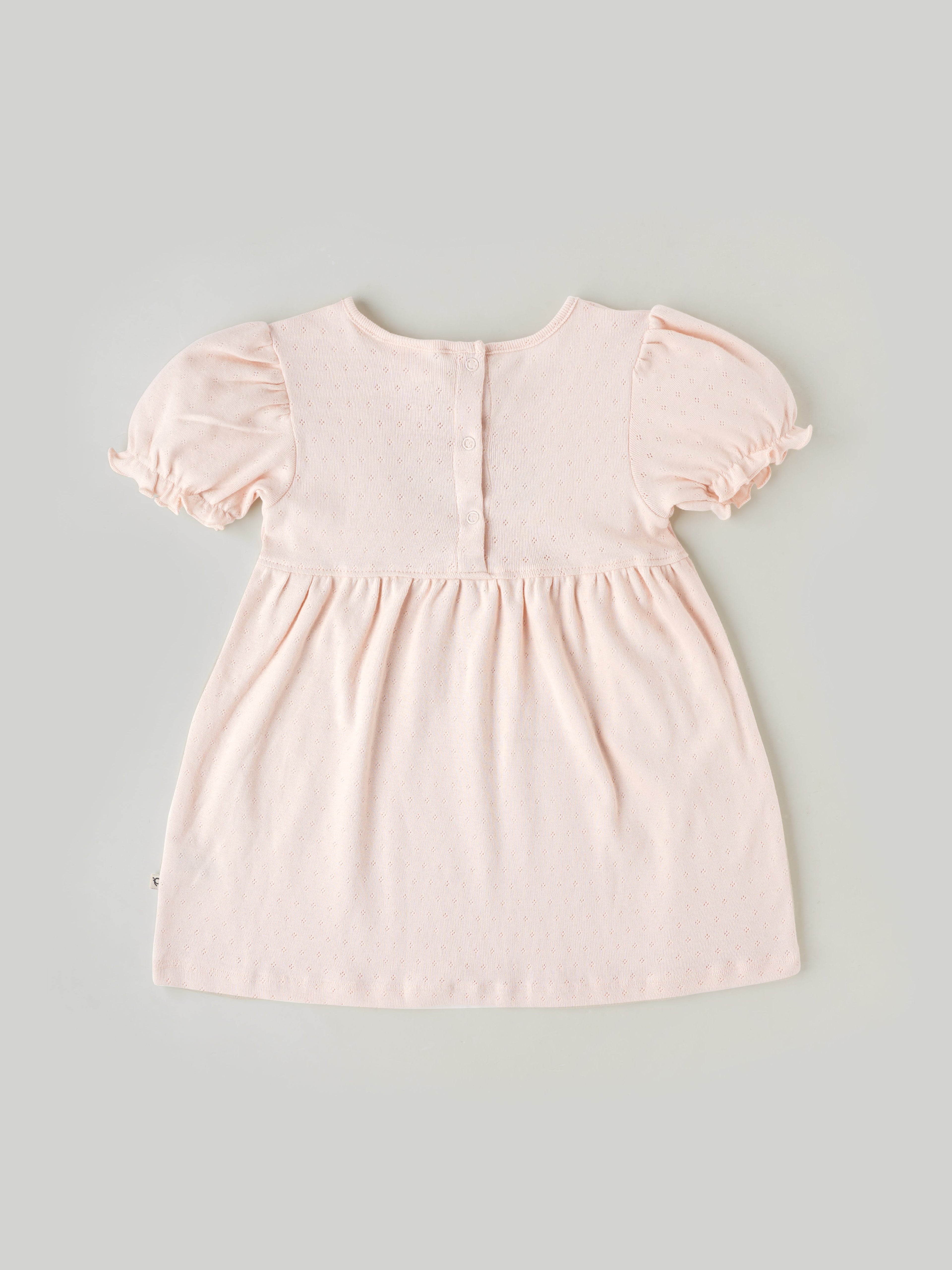 Popees Half Sleeve Dress Soft Cotton with Floral Embroidery (3–36 Months) for Baby Girls