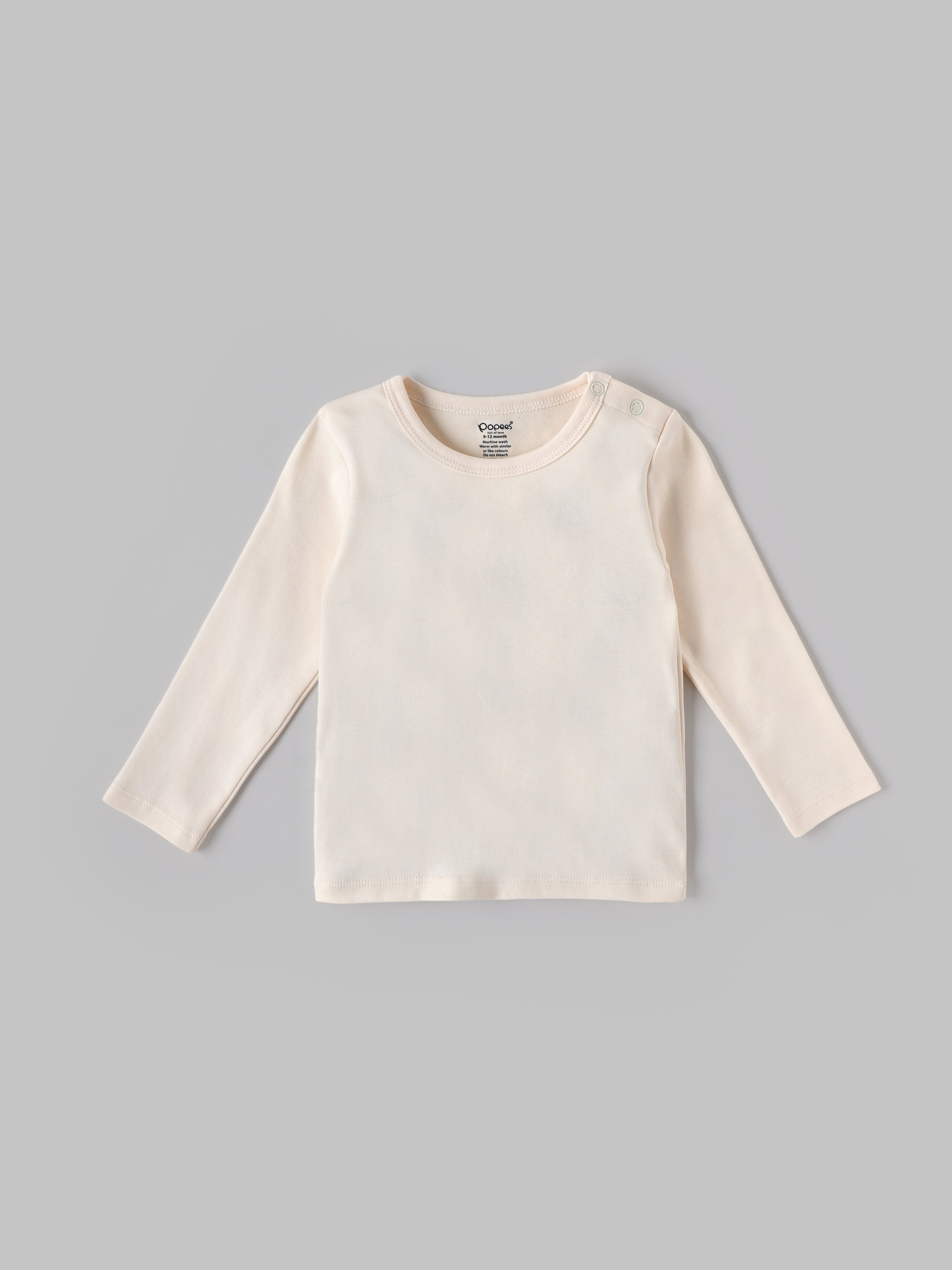 Popees Baby Girls Lavender Dungaree Set with Inner T-Shirt |Cotton Outfit (3M–24M)