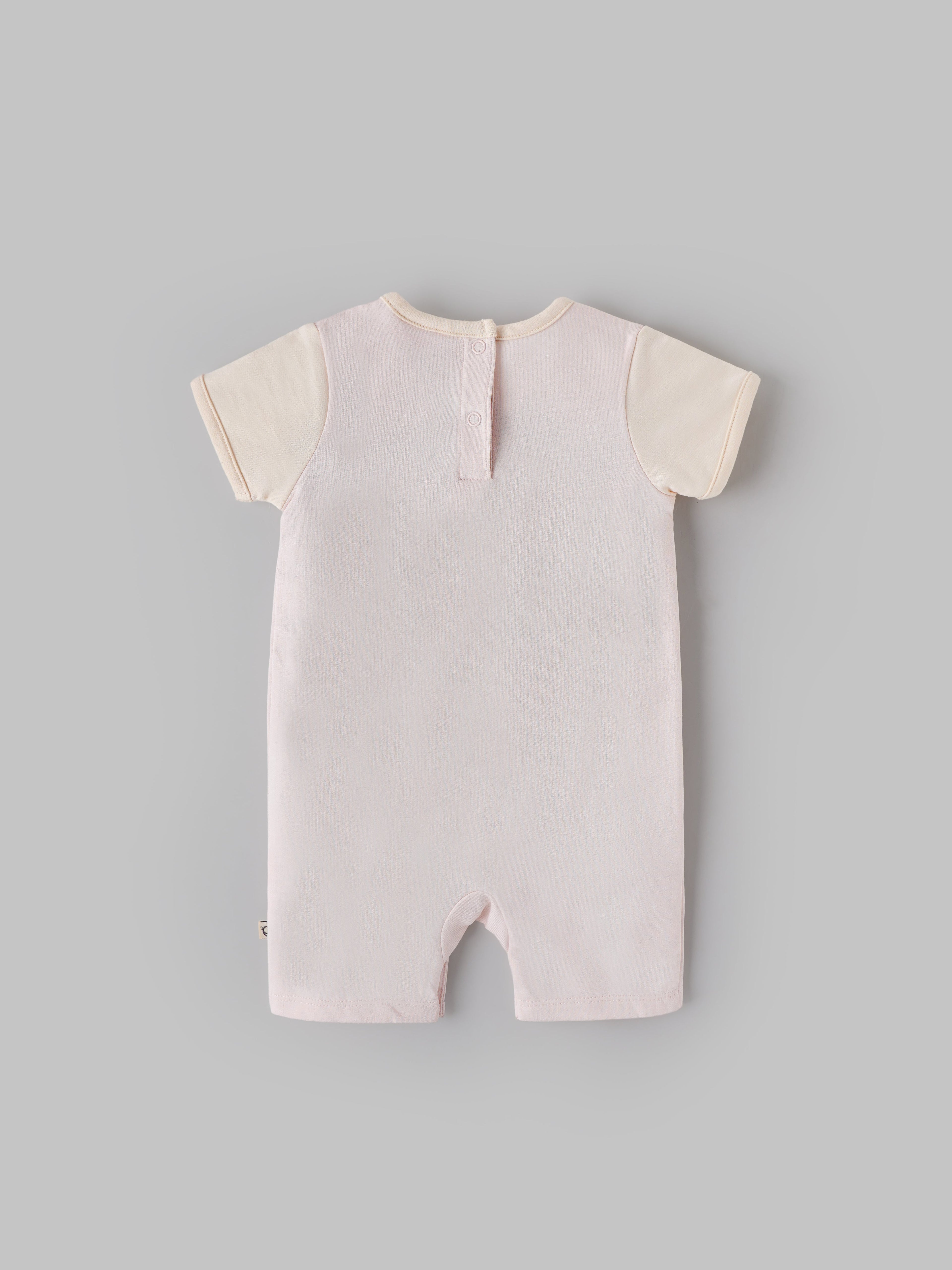 Popees Baby Girls Full Sleeves Cotton Romper| Peach| 3-24 Months