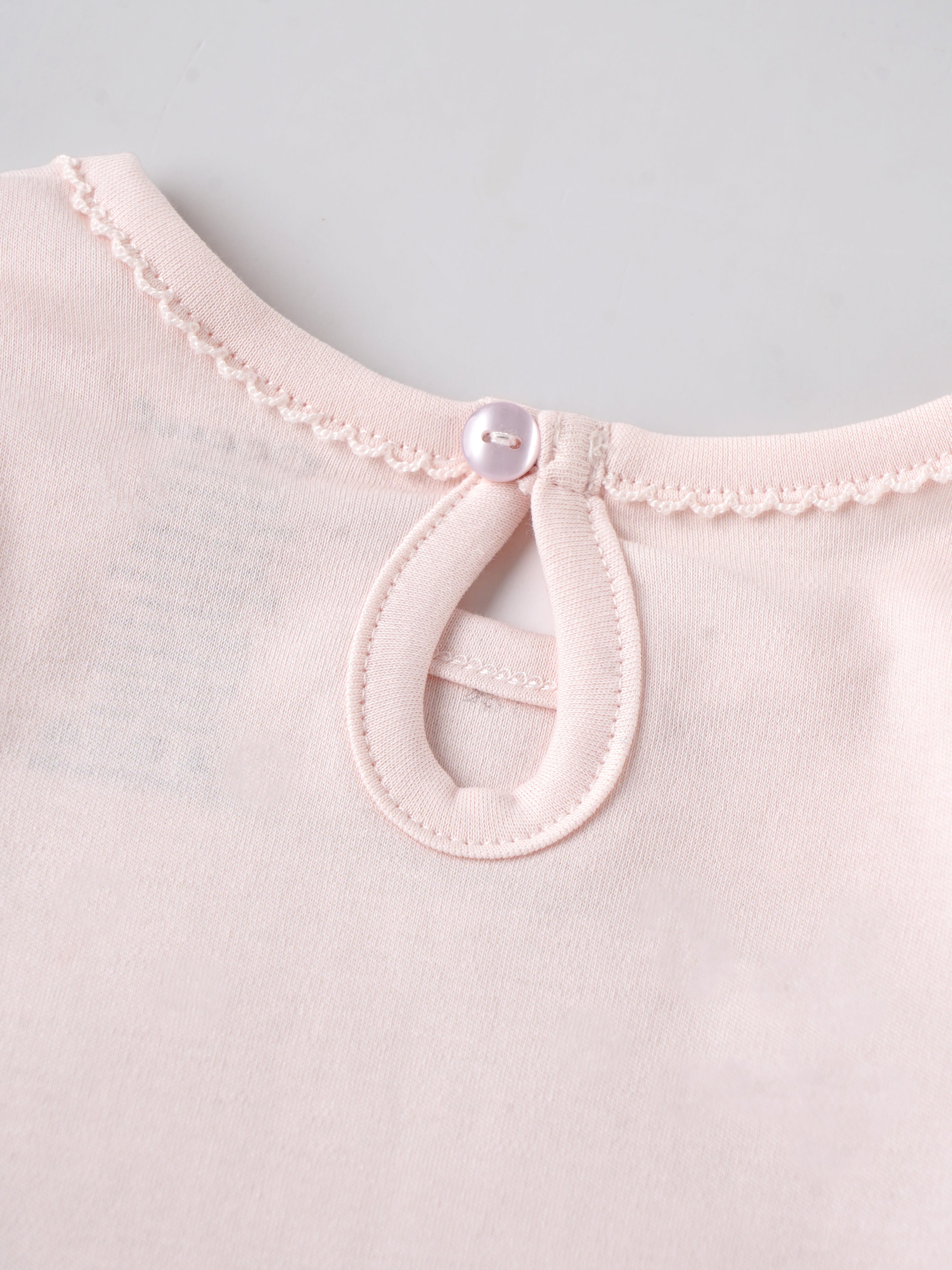 Popees Baby Girls Floral Print Full Sleeve Cotton Top| Light Pink| 3-24 Months