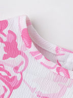 Popees Summer Ready Ruffle Sleeve Top with Abstract Print Top(3-36 Months)for Baby Girls