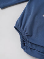 Popees Baby Boys Navy Blue Cotton Bodysuit| Newborn-9 Months