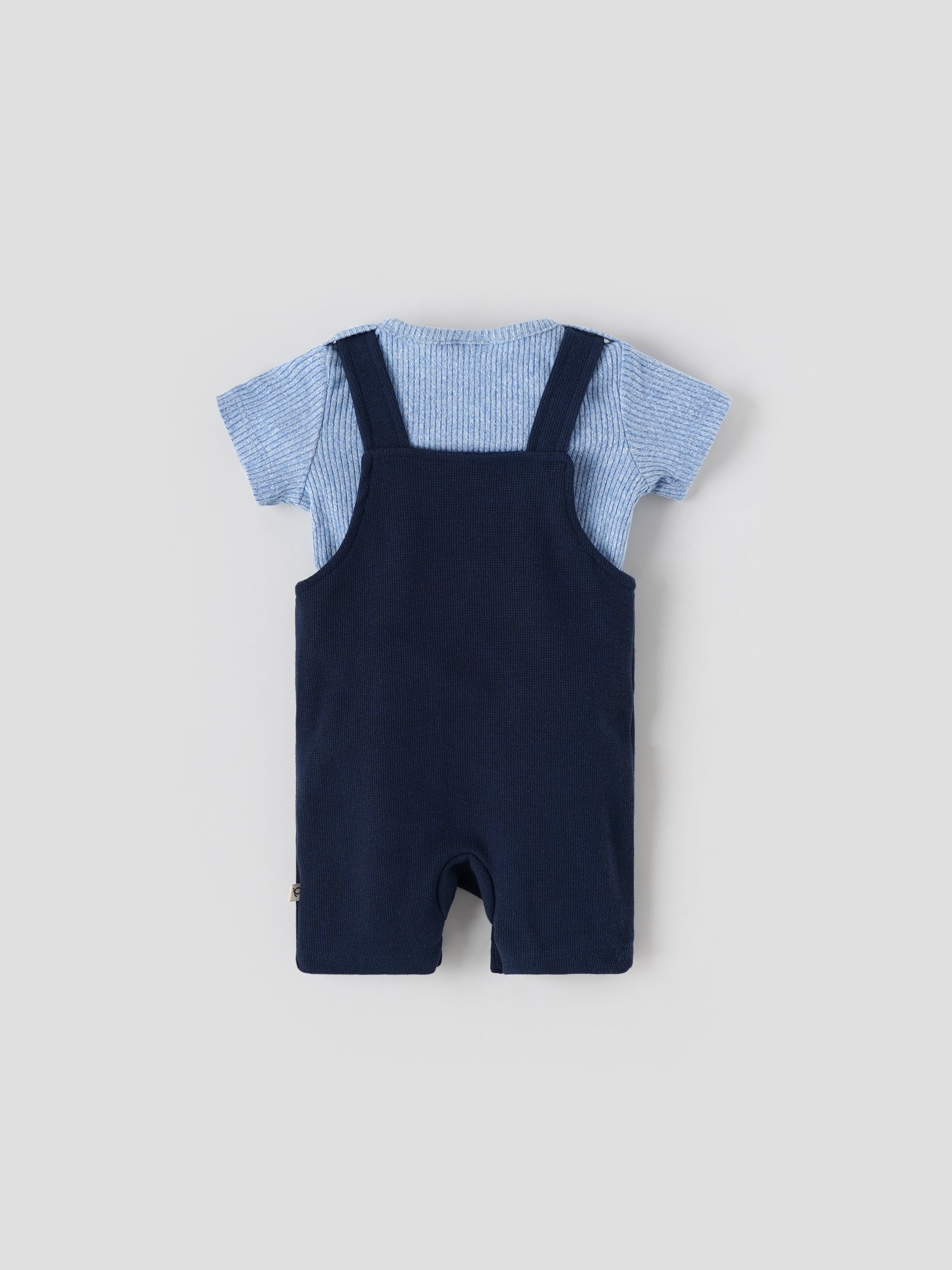 Popees Adorable & Trendy Dungaree Dress Set(0–9 Months) for Newborn Boys