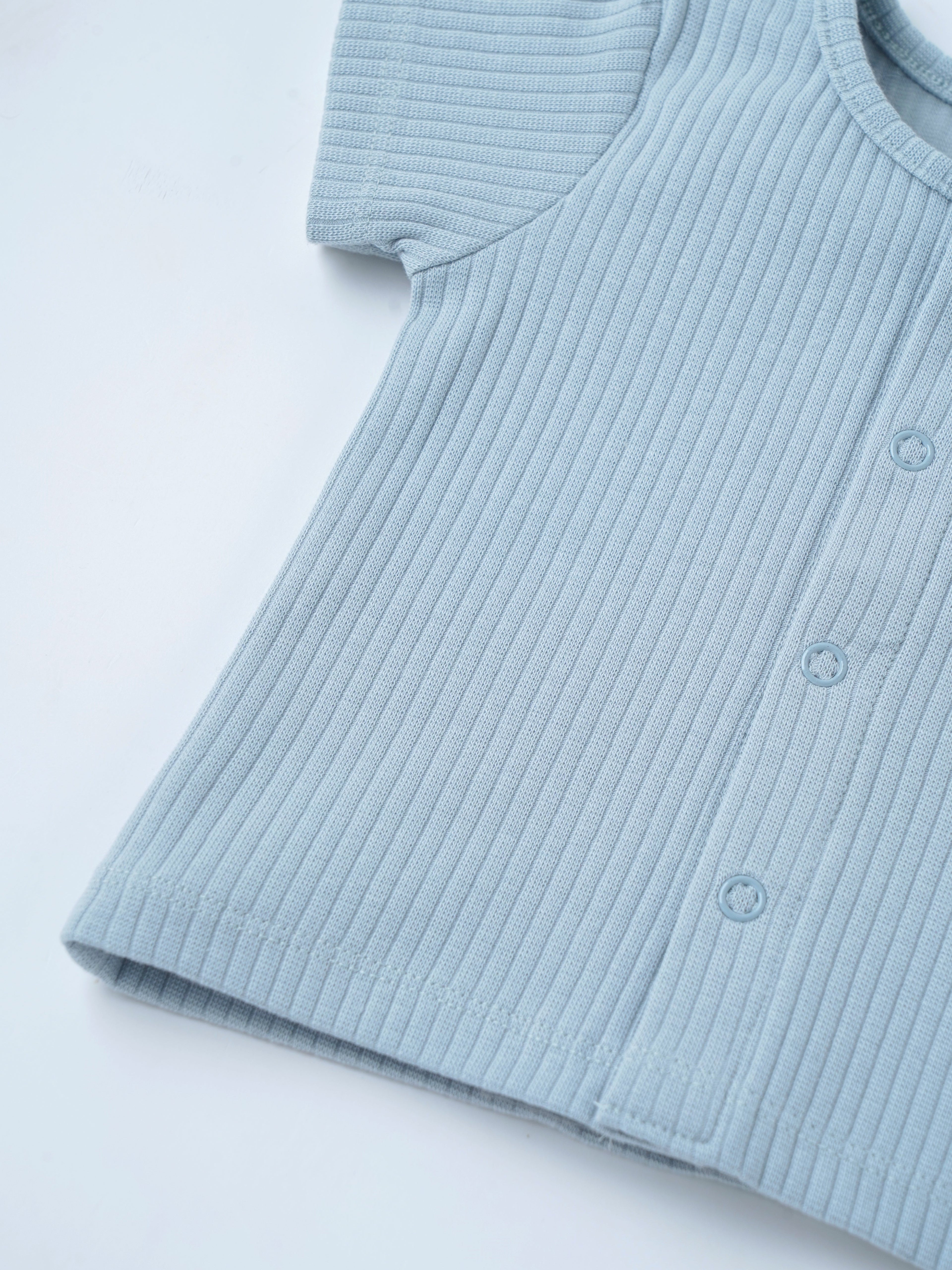 Popees Baby Boys Cotton T Shirt| Light Blue| Tiny Baby, Newborn -9 Months