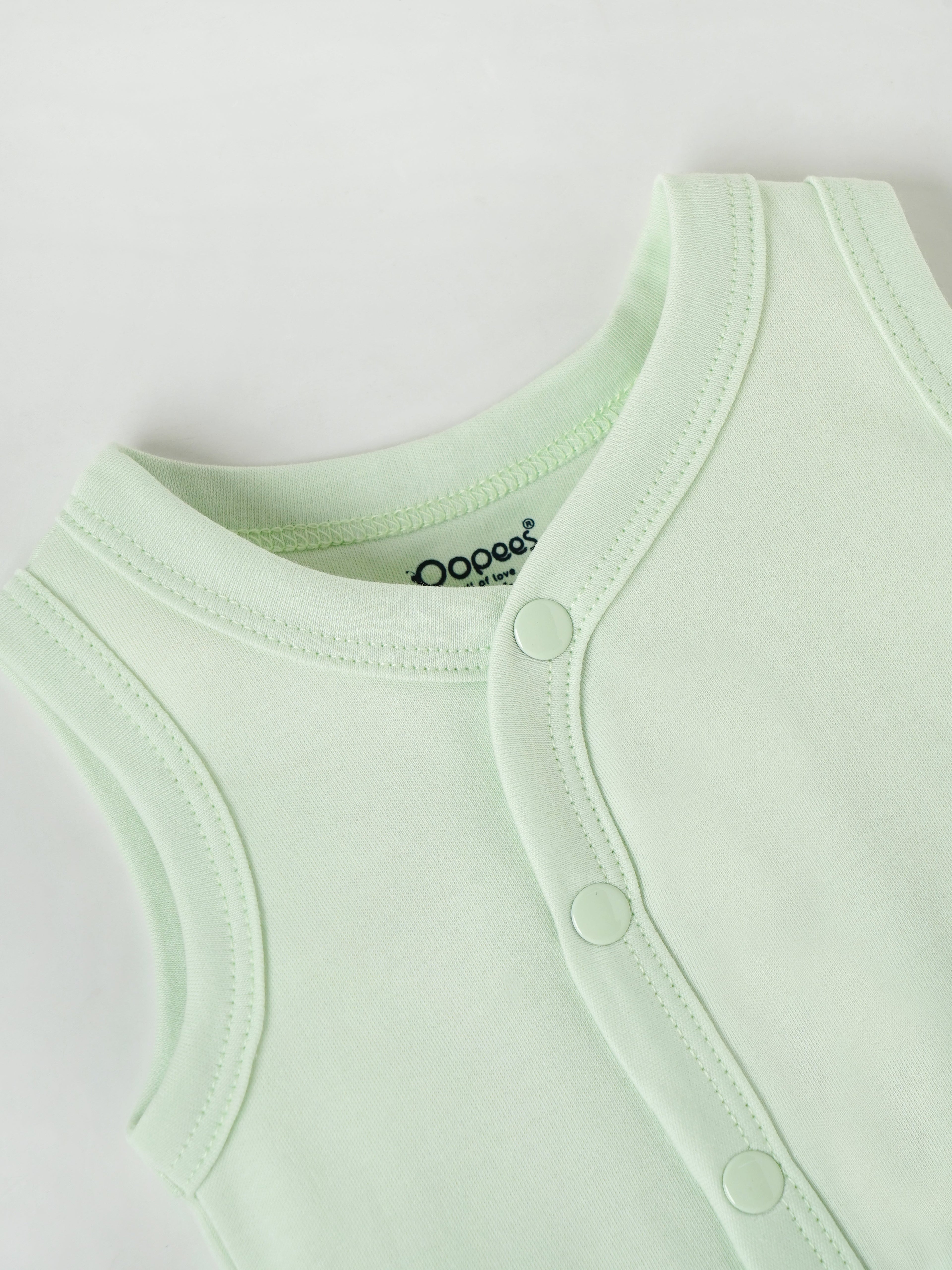 Popees Trendy & Stylish Sleeve Less Front Open Jhabla Top (0–6 Months) for Baby Boys