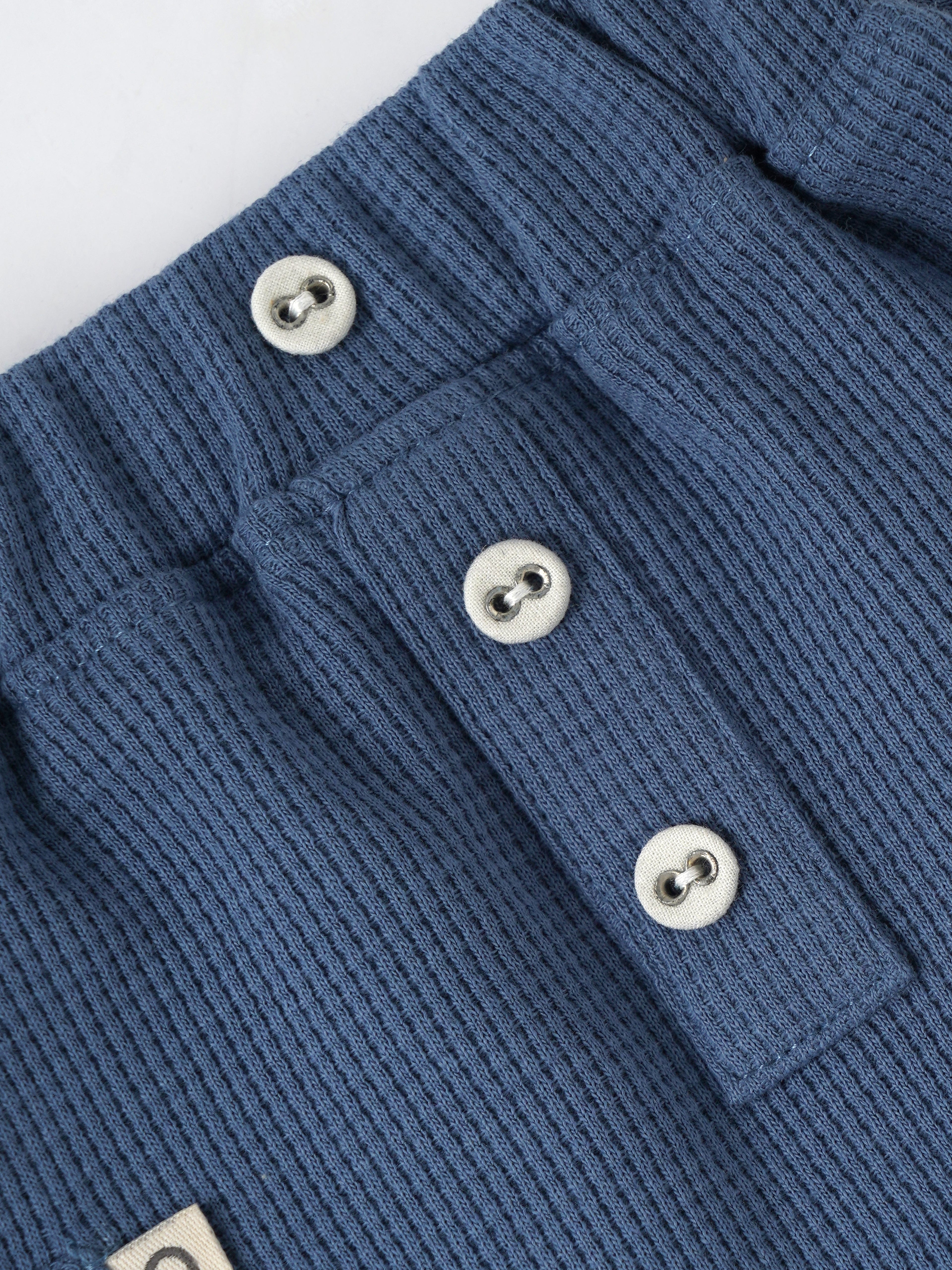 Popees Baby Boys Waffle Knit Shorts with Elastic Waist| Newborn–9M