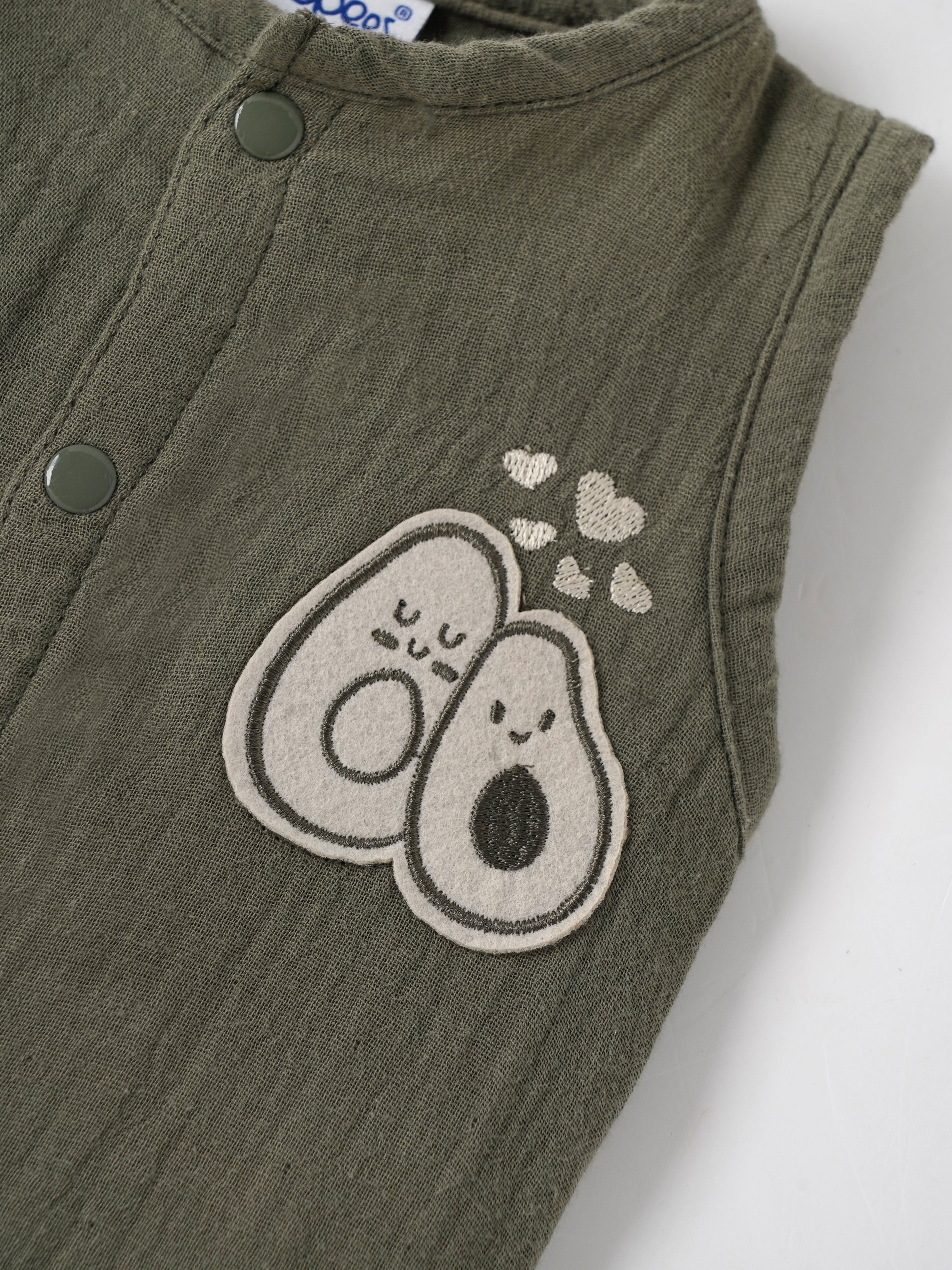 Popees Baby Boys Sleeveless Cotton Blend Romper (0–9 Months)