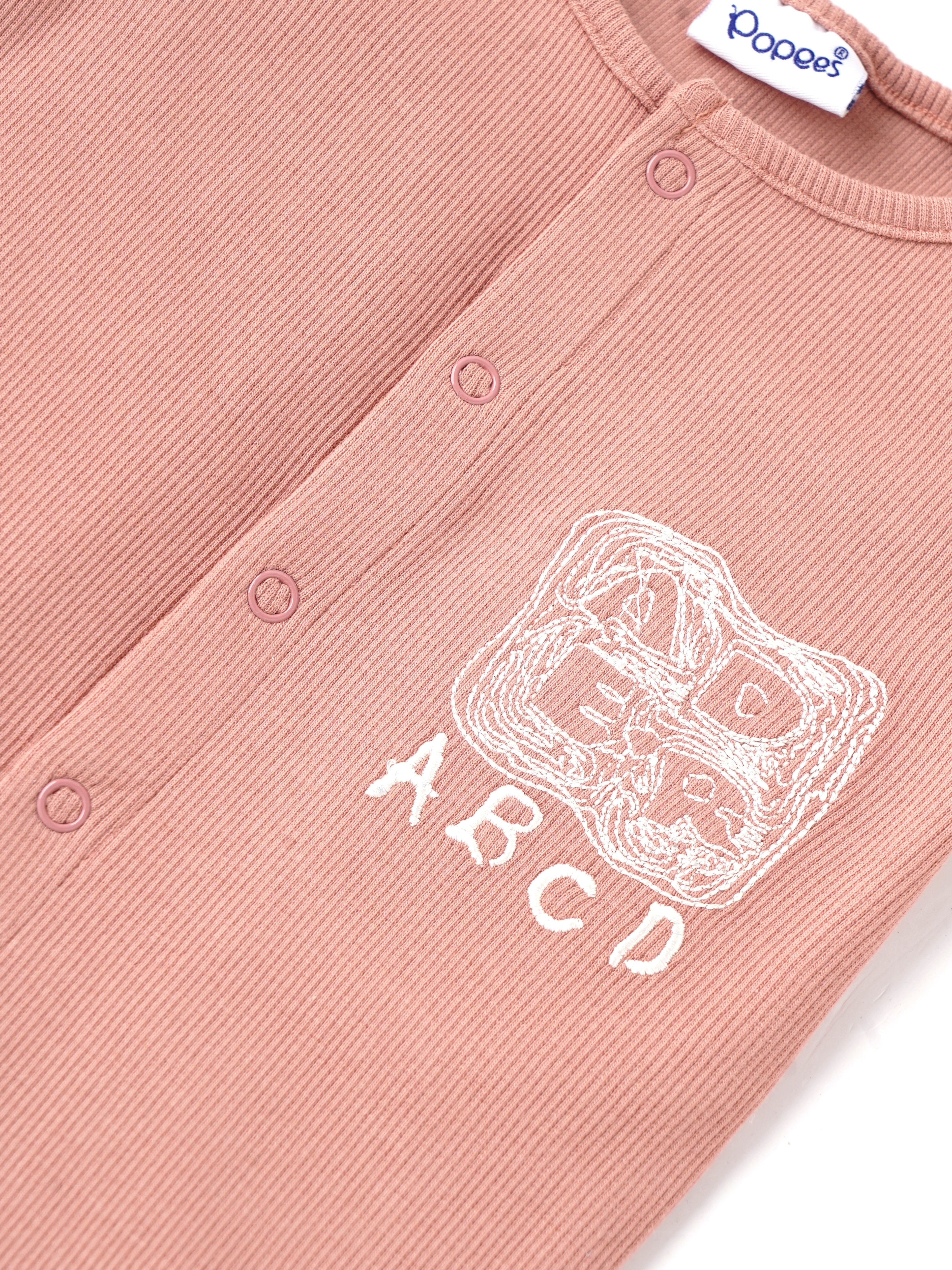 Popees Baby Boys Short Sleeve Romper| Pink| Tint Baby To 6 Months